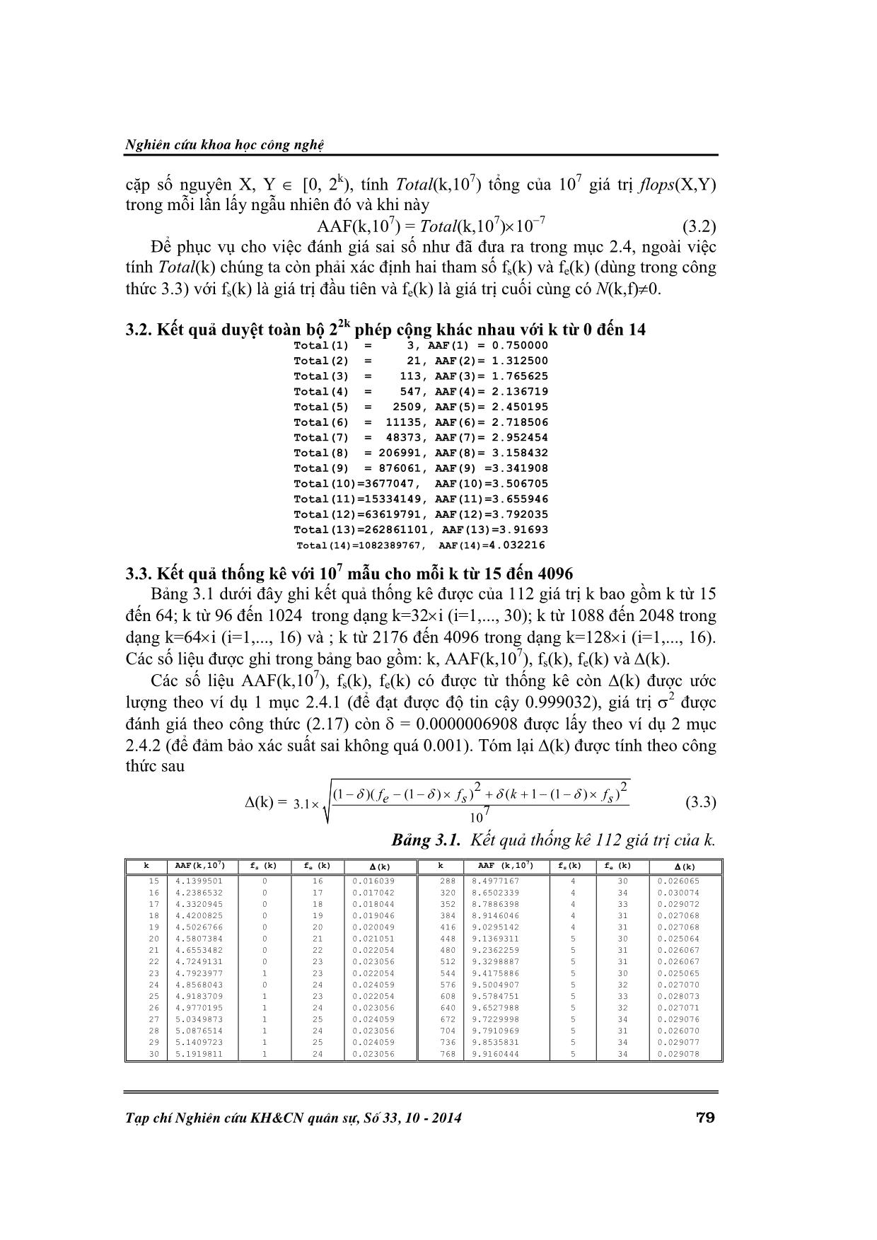 Một phương pháp tính toán tương quan giữa xung nhịp máy và phép cộng hai số nguyên khi thực hiện trên phần cứng trang 5
