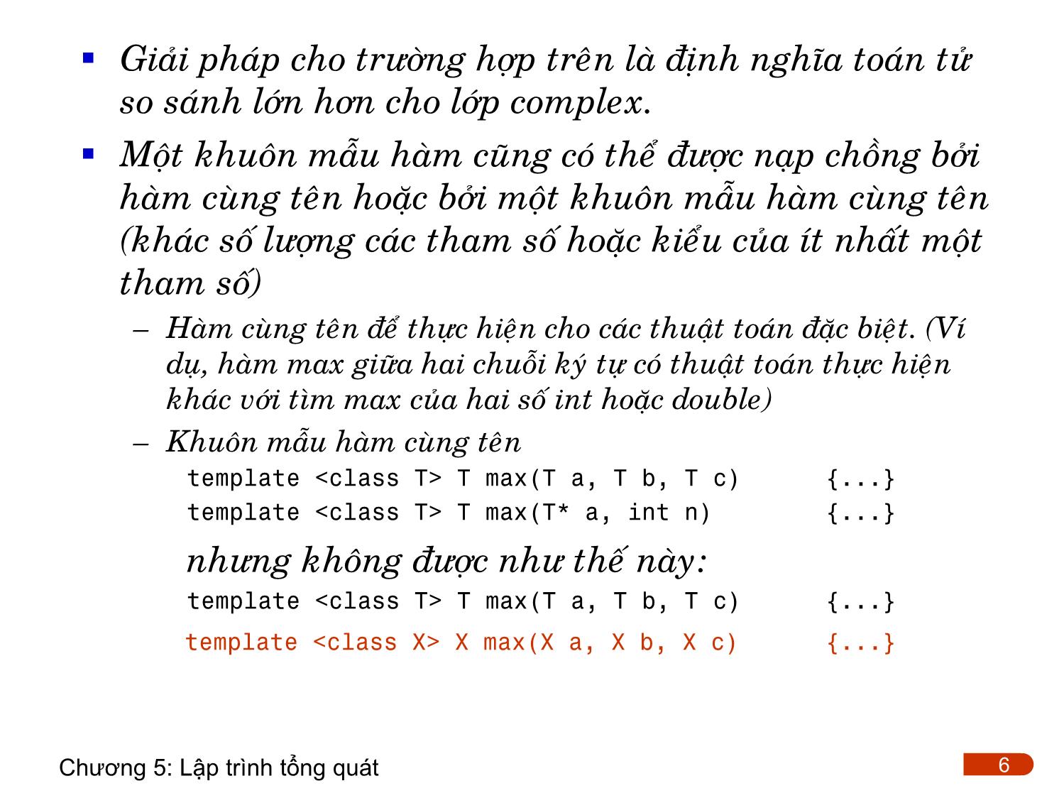 Bài giảng Lập trình - Chương 6: Lập trình tổng quát trang 6