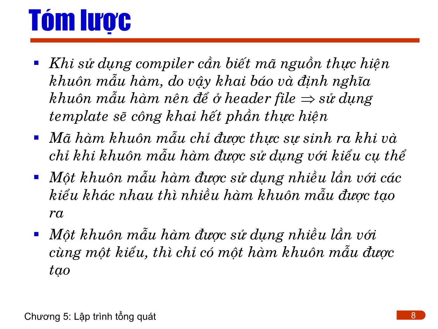 Bài giảng Lập trình - Chương 6: Lập trình tổng quát trang 8