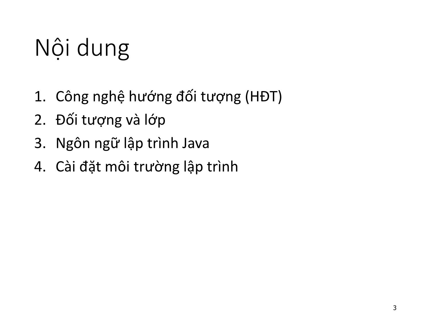 Bài giảng Lập trình hướng đối tượng - Bài 1: Tổng quan về OOP trang 3