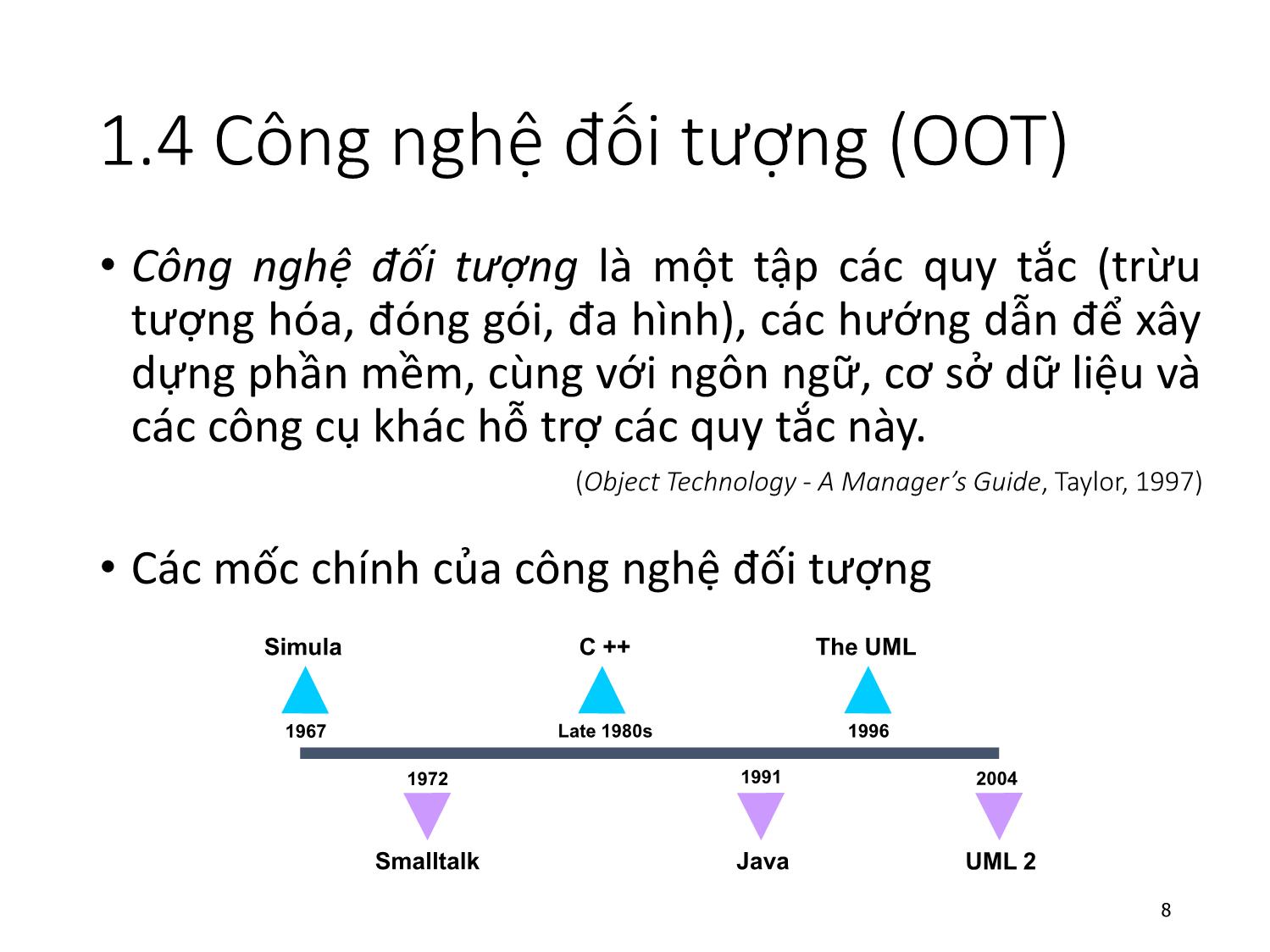 Bài giảng Lập trình hướng đối tượng - Bài 1: Tổng quan về OOP trang 8