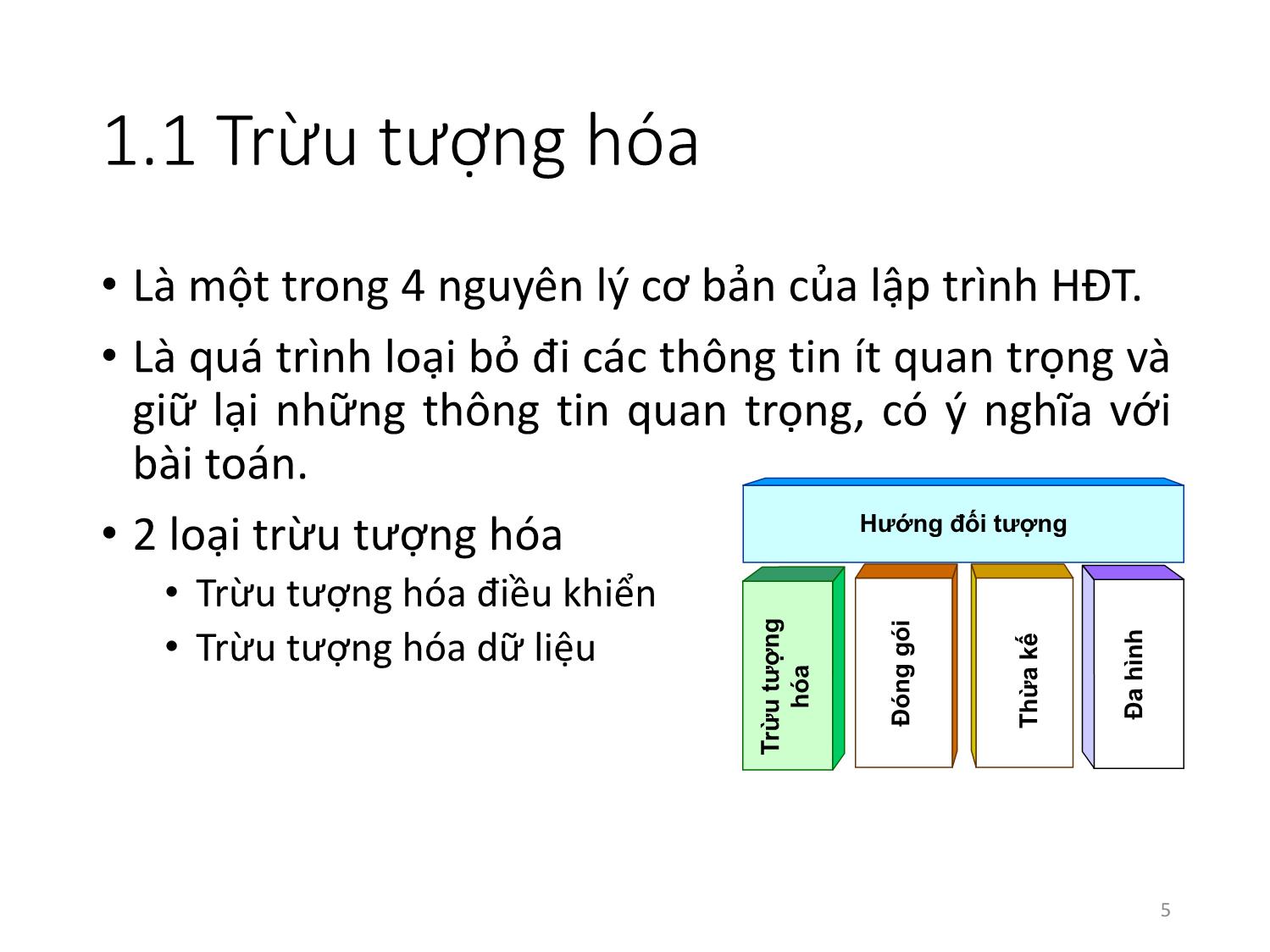 Bài giảng Lập trình hướng đối tượng - Bài 3: Trừu tượng hóa và đóng gói trang 5