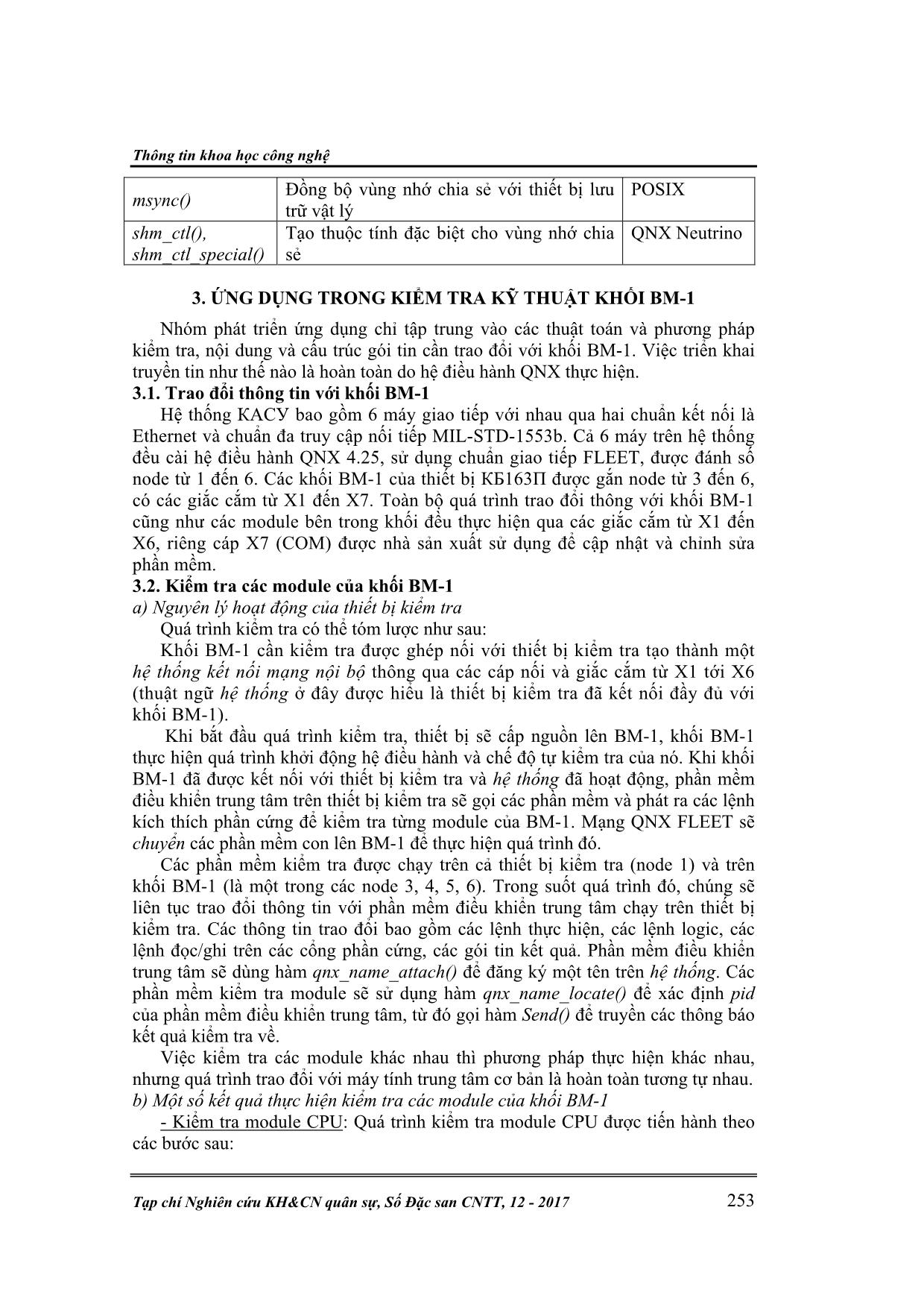 Ứng dụng kỹ thuật truyền thông điệp trên giao thức mạng FLEET đặc trưng của QNX 4 trong kiểm tra kỹ thuật khối máy tính MB-1 trang 5