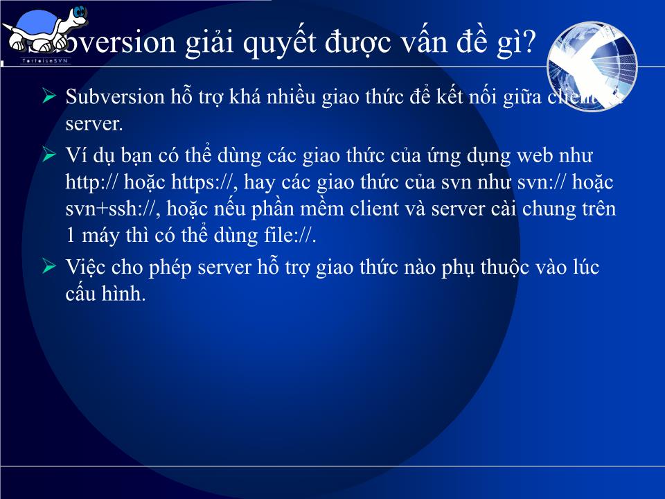 Bài giảng Công nghệ phần mềm nâng cao - Chủ đề: SVN Subversion trang 7