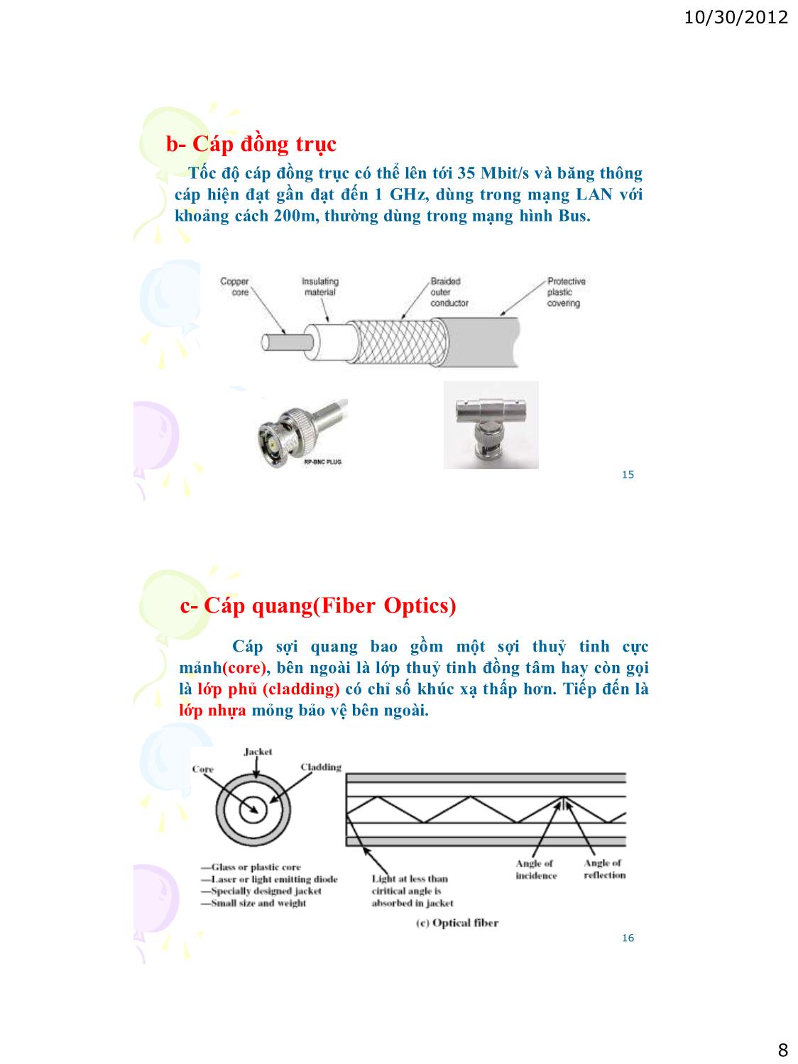 Bài giảng Lý thuyết mạng máy tính - Chương 3: Mạng cục bộ LAN trang 8