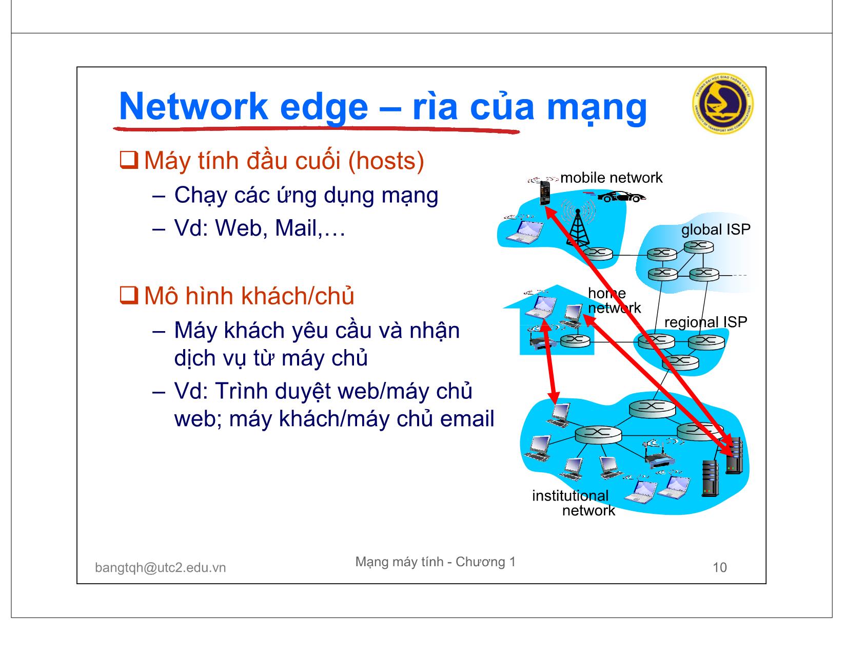 Bài giảng Mạng máy tính - Chương 1: Tổng quan mạng máy tính trang 10