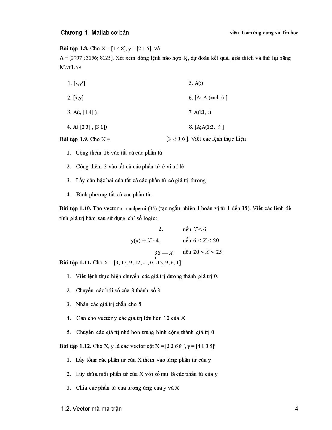 Giáo trình Matlab - Chương 1: Matlab cơ bản trang 3