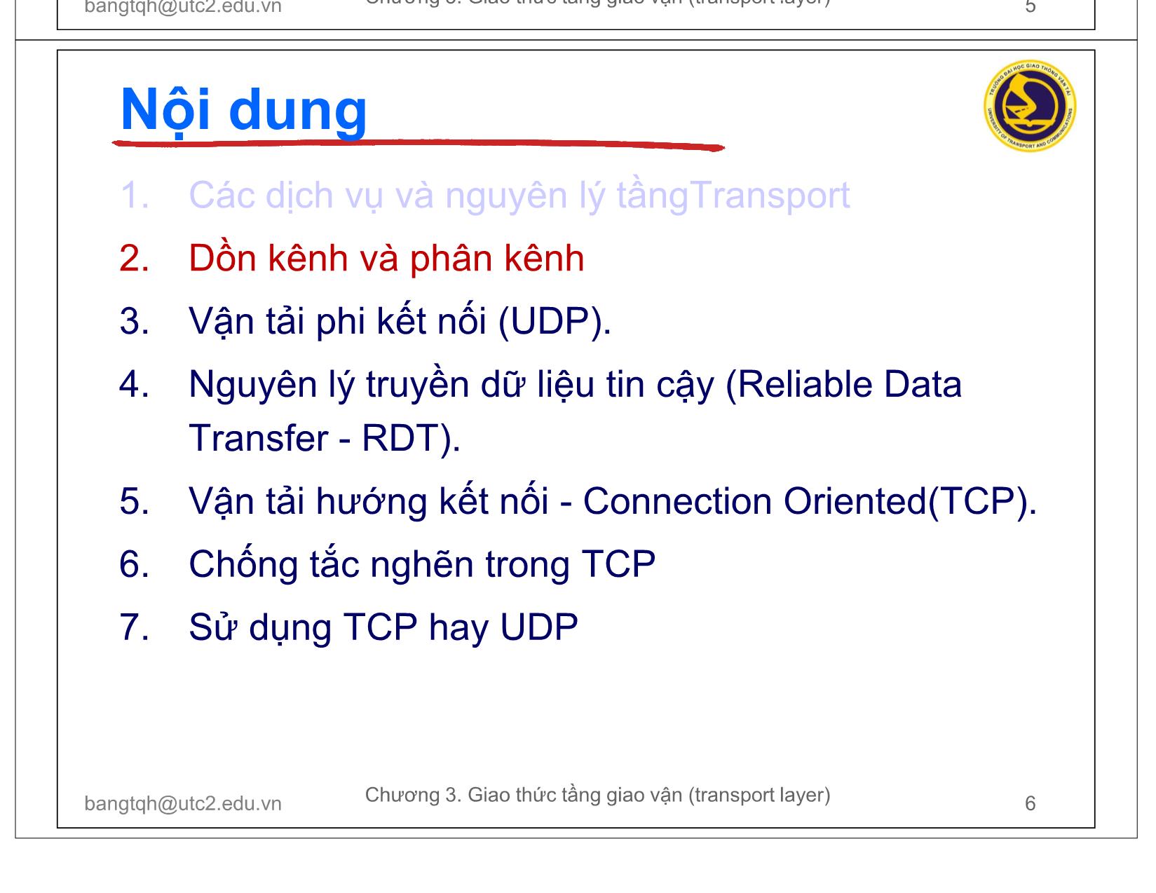 Bài giảng Mạng máy tính - Chương 3: Tầng giao vận trang 6