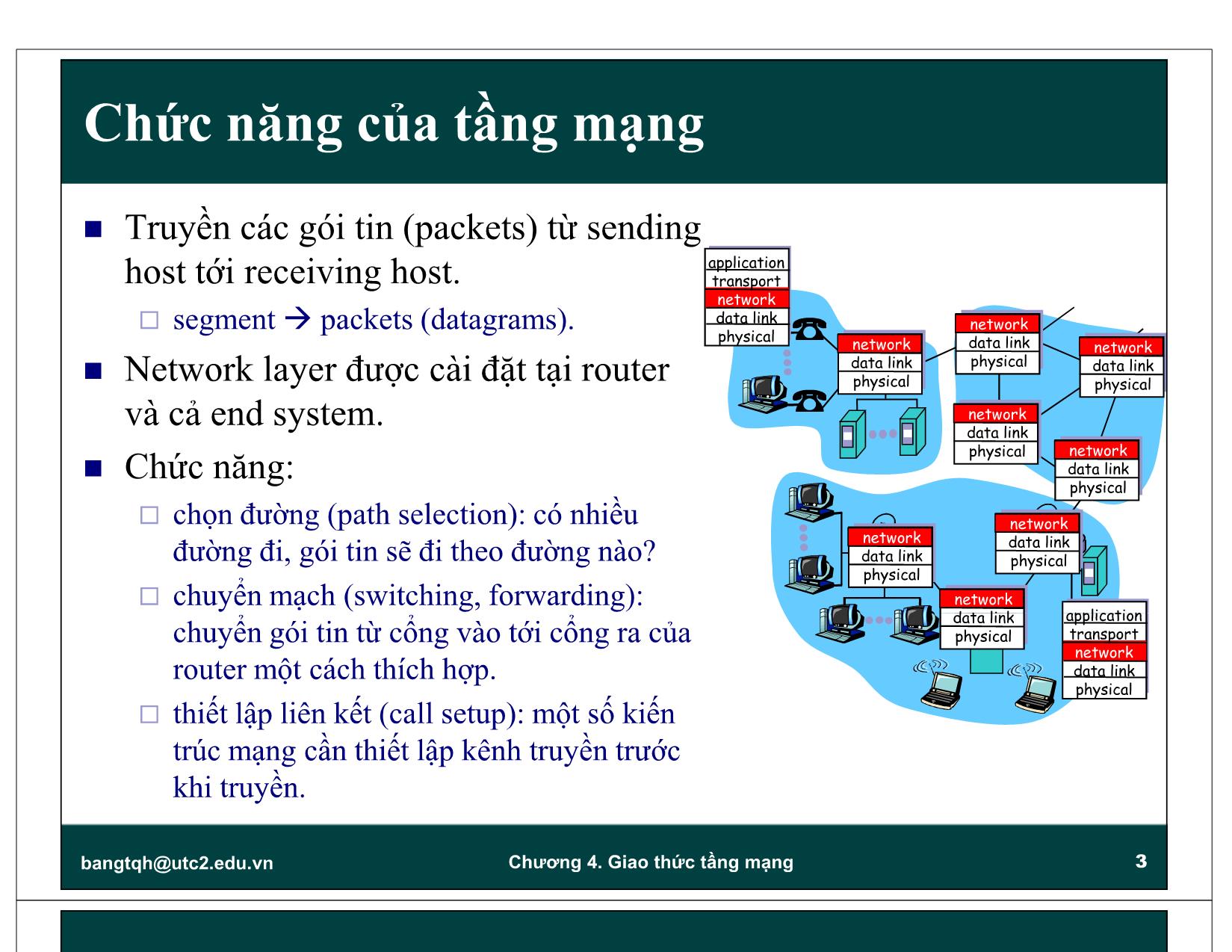 Bài giảng Mạng máy tính - Chương 4: Giao thức tầng mạng trang 3