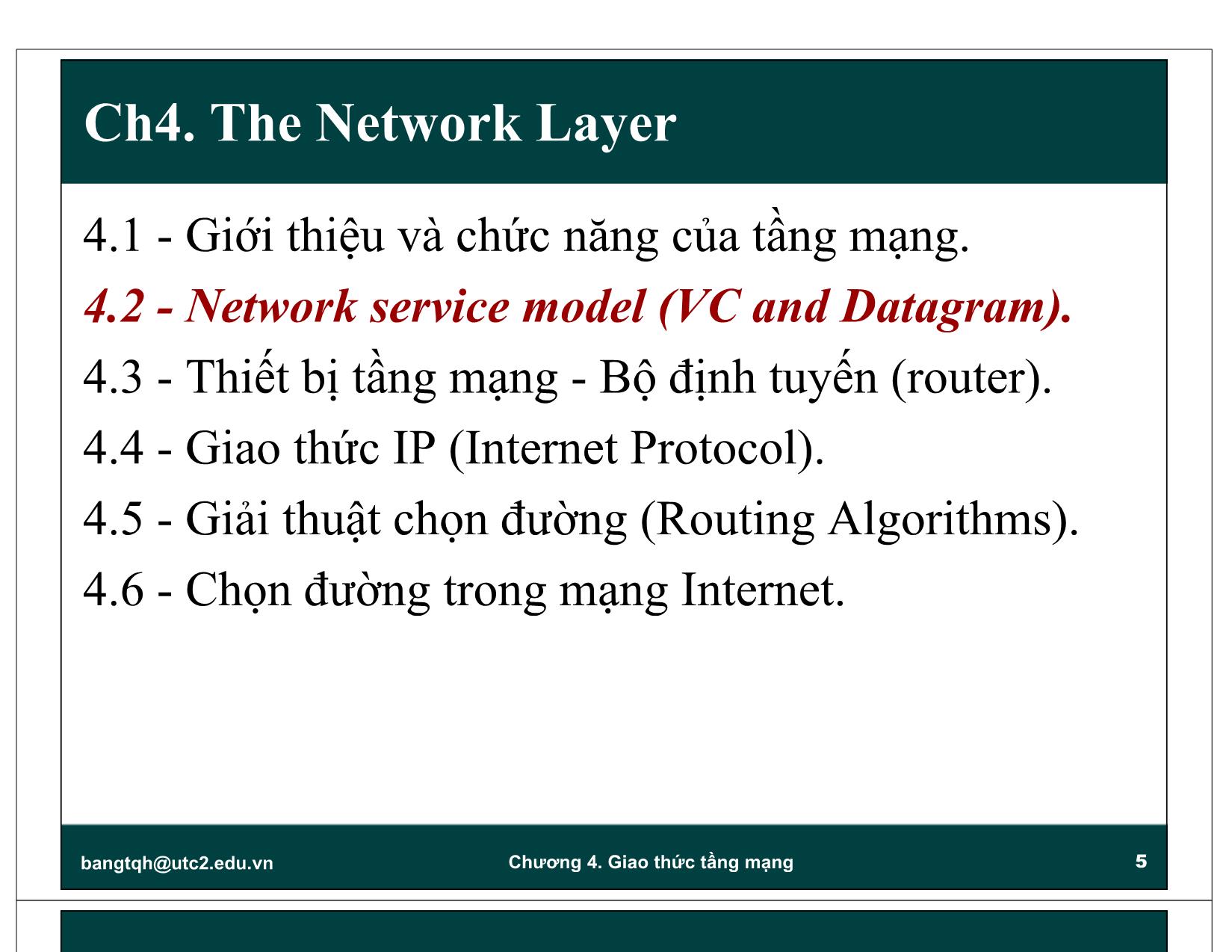 Bài giảng Mạng máy tính - Chương 4: Giao thức tầng mạng trang 5