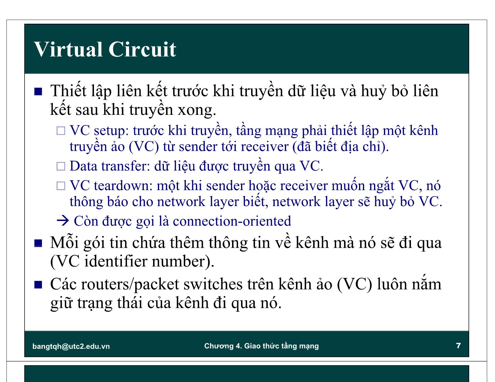 Bài giảng Mạng máy tính - Chương 4: Giao thức tầng mạng trang 7