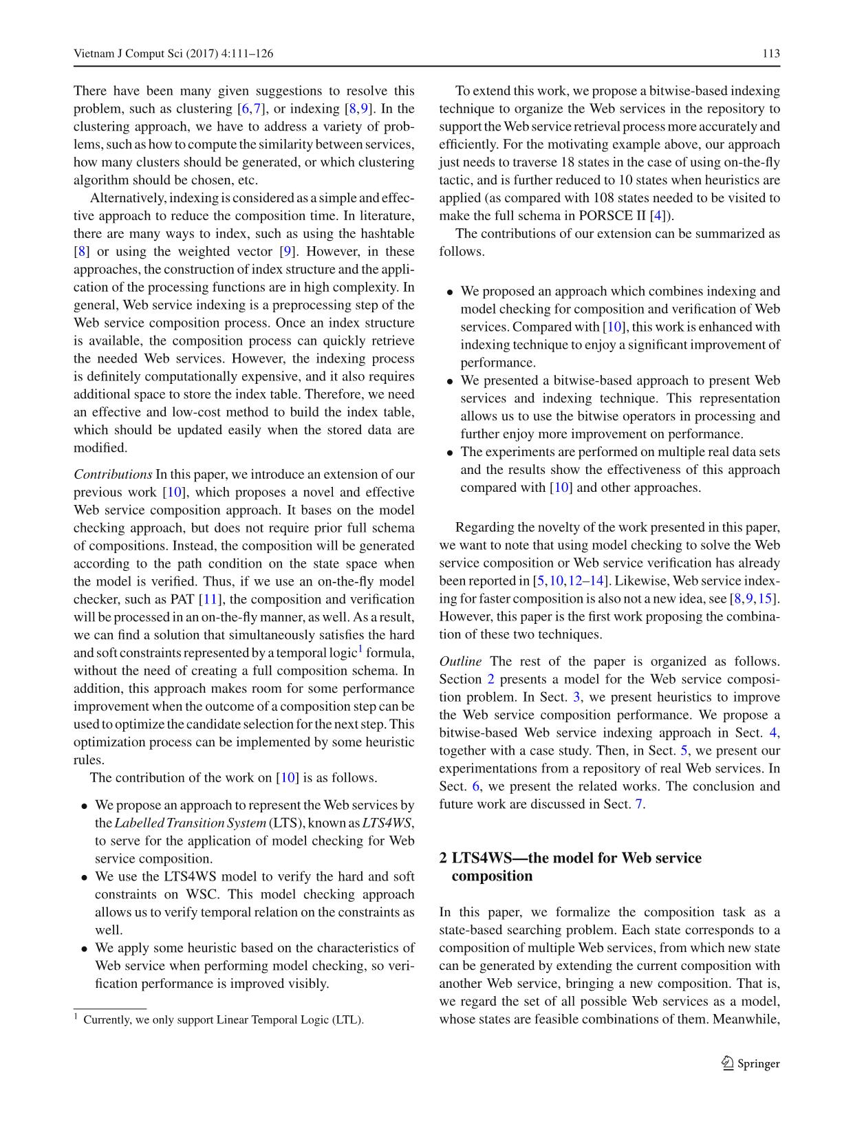 A bitwise - Based indexing and heuristic-driven on - the - fly approach for Web service composition and verification trang 3