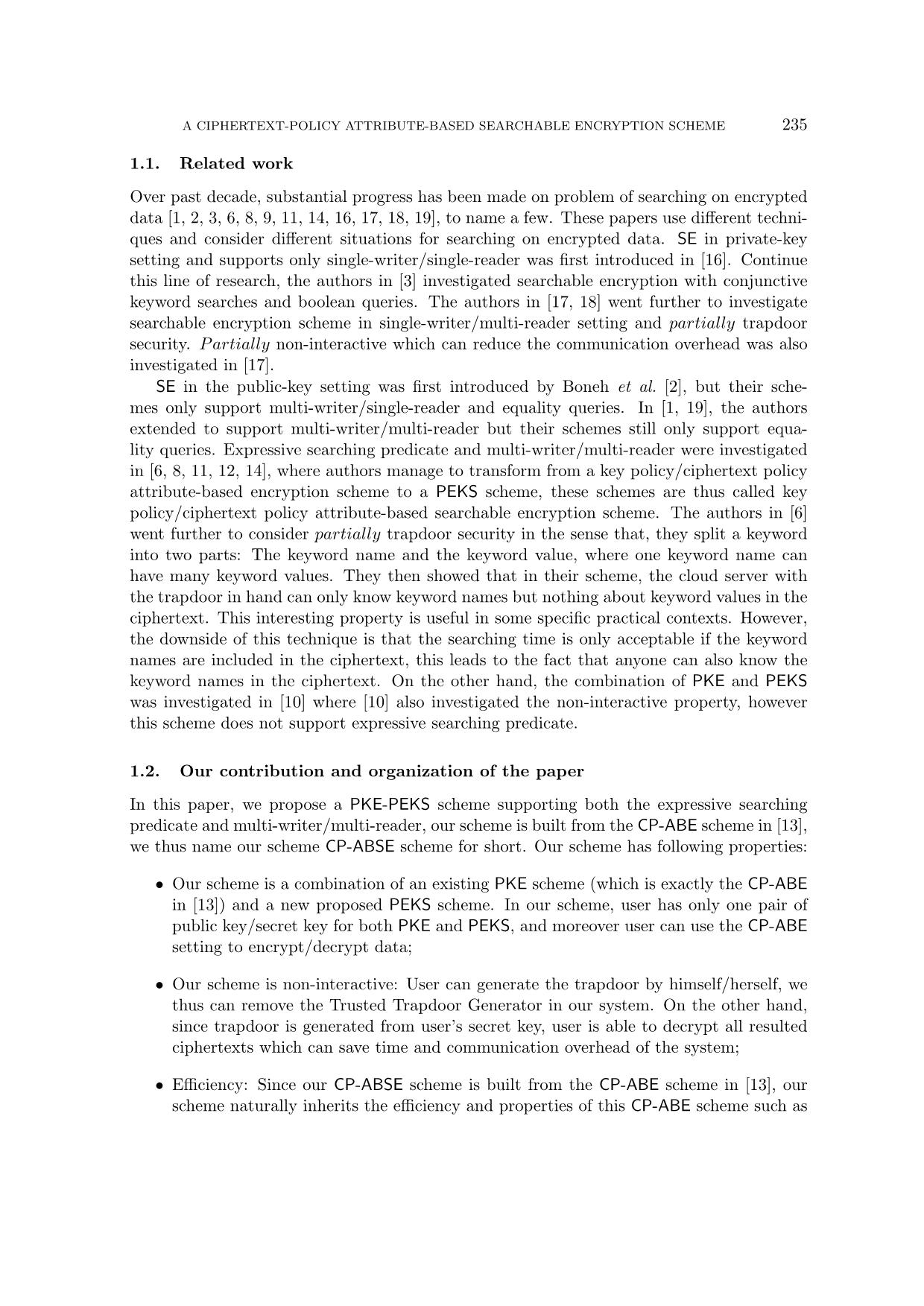 A ciphertext - Policy attribute-based searchable encryption scheme in non - interactive model trang 3