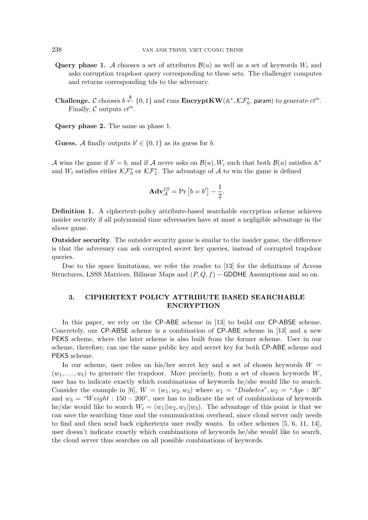 A ciphertext - Policy attribute-based searchable encryption scheme in non - interactive model trang 6