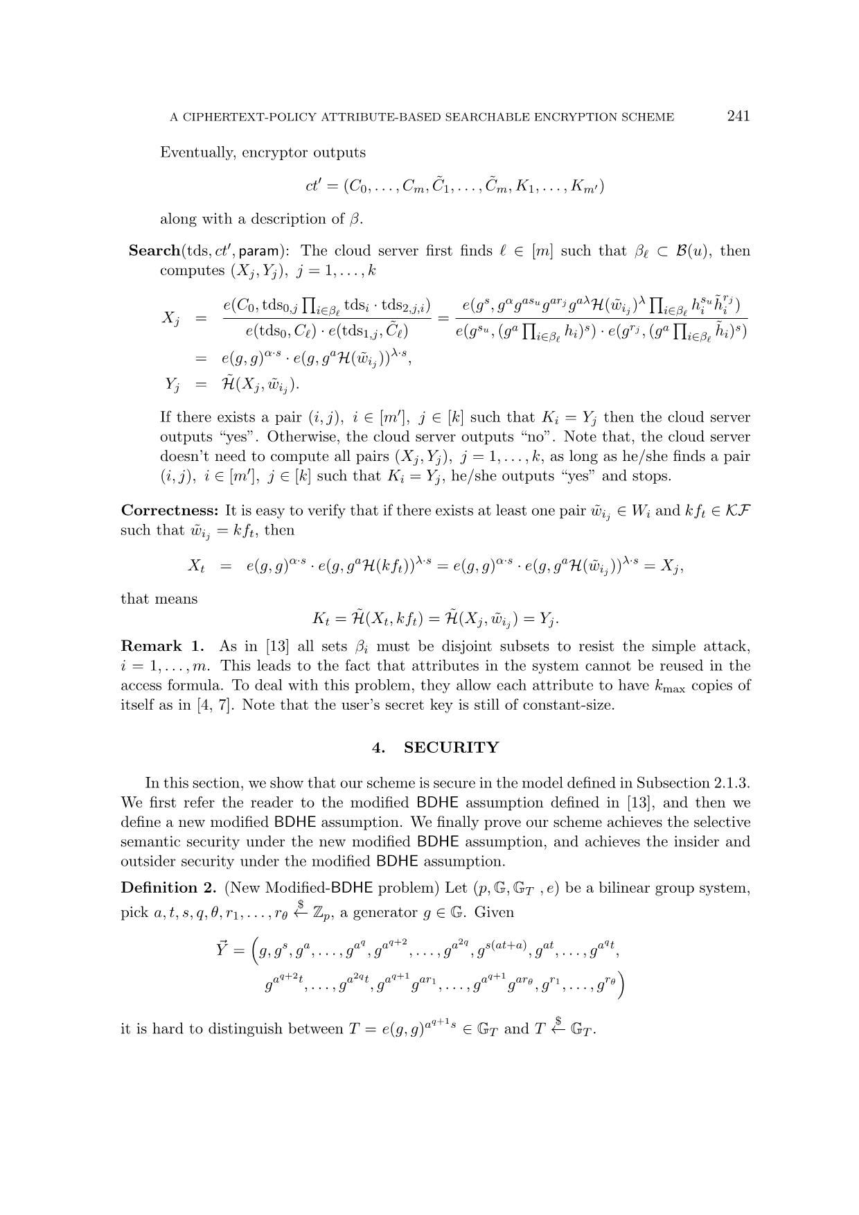 A ciphertext - Policy attribute-based searchable encryption scheme in non - interactive model trang 9