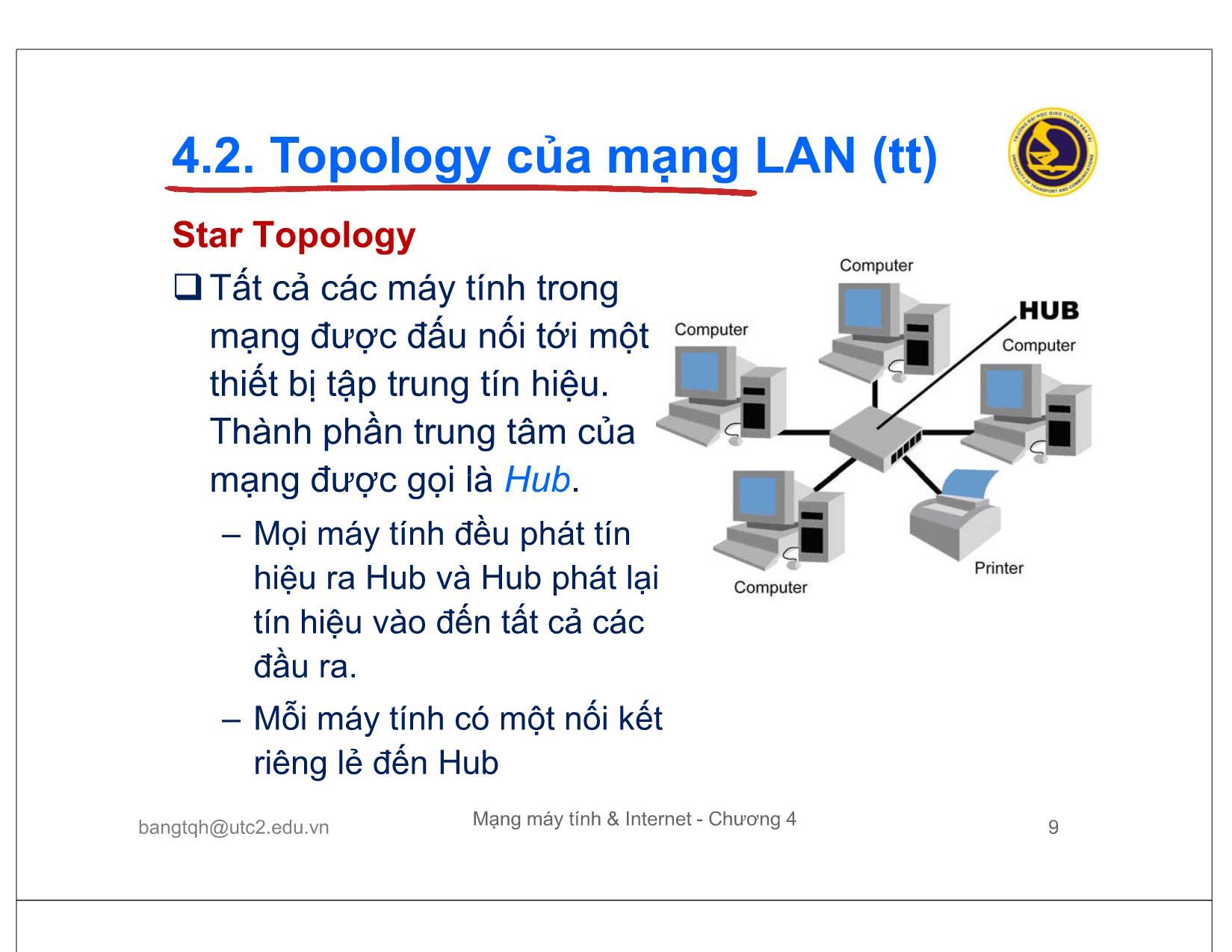 Bài giảng Mạng máy tính và Internet - Chương 4: Công nghệ mạng LAN trang 9