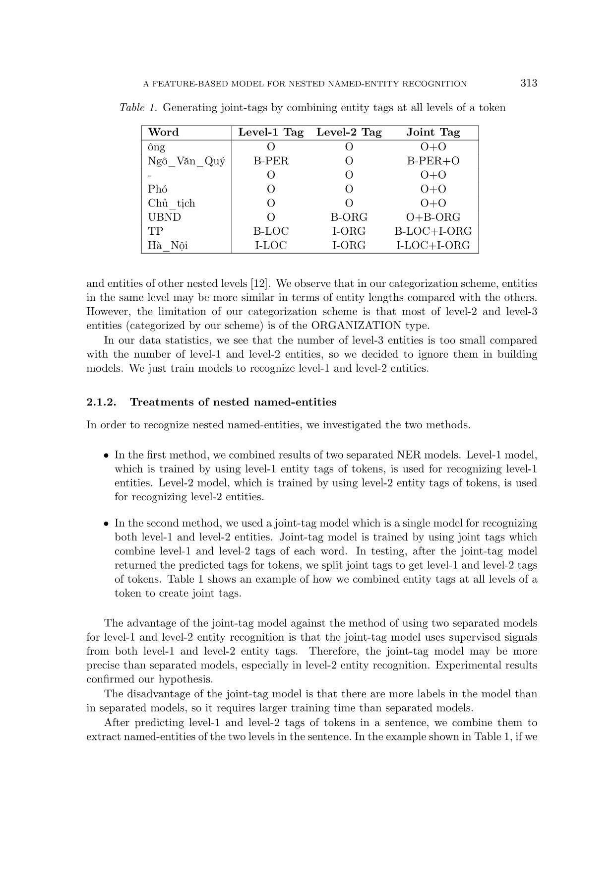 A feature - Based model for nested named-entity recognition at vlsp - 2018 ner evaluation campaign trang 3