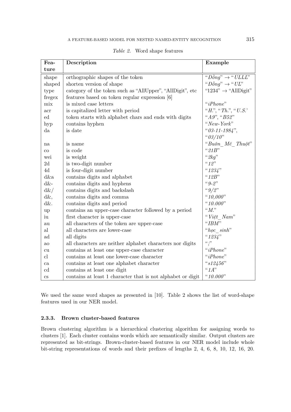 A feature - Based model for nested named-entity recognition at vlsp - 2018 ner evaluation campaign trang 5