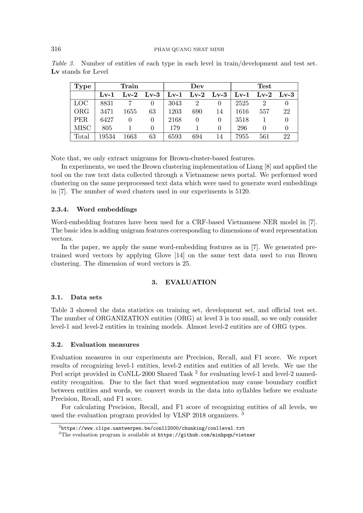 A feature - Based model for nested named-entity recognition at vlsp - 2018 ner evaluation campaign trang 6