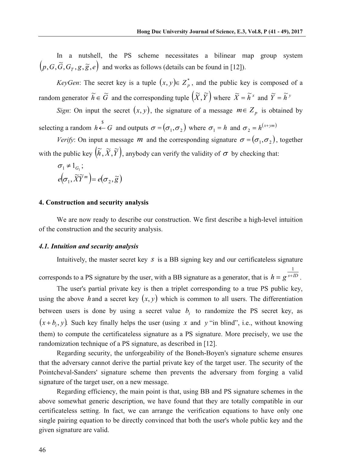 A certificateless signature scheme without random oracles trang 6