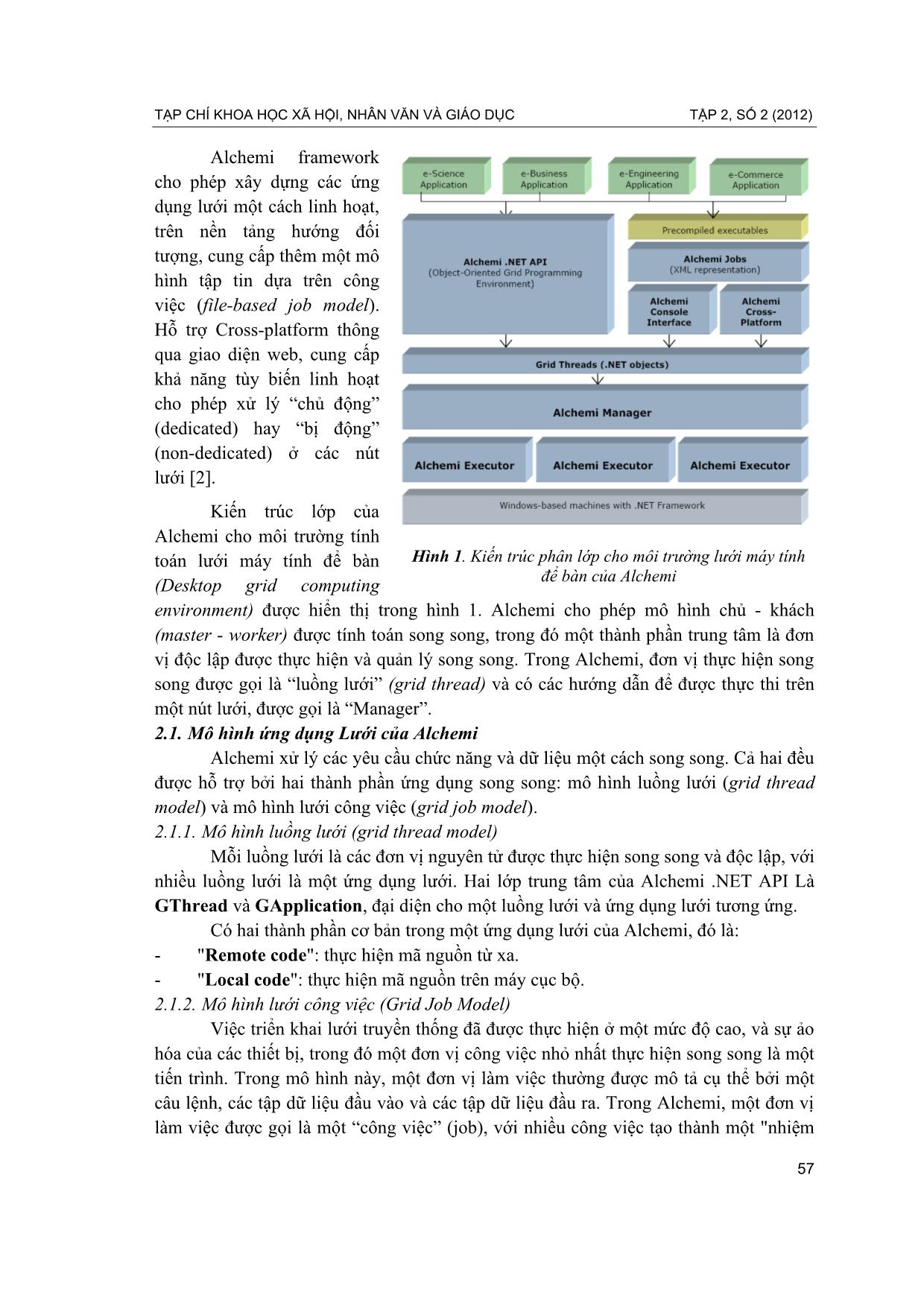 Alchemi Framework - Khả năng xây dựng môi trường và phát triển các ứng dụng tính toán lưới trang 2