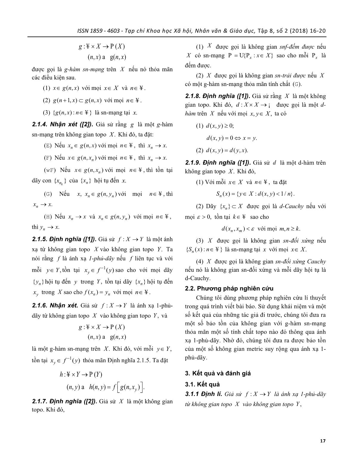 Ảnh 1-phủ-dãy của không gian có g-hàm sn-mạng trang 2