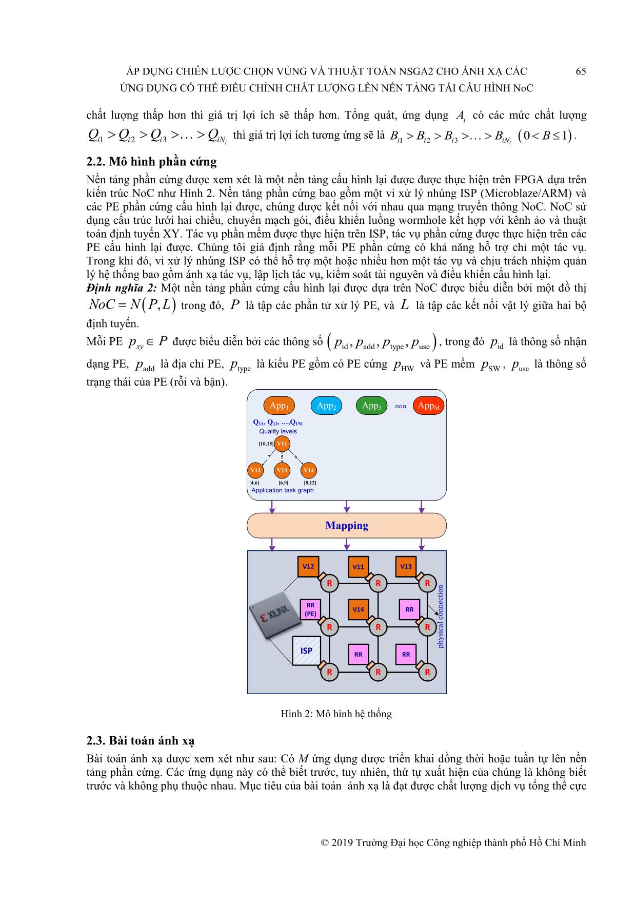 Áp dụng chiến lược chọn vùng và thuật toán NSGA2 cho ánh xạ các ứng dụng có thể điều chỉnh chất lượng lên nền tảng tái cấu hình NoC trang 4