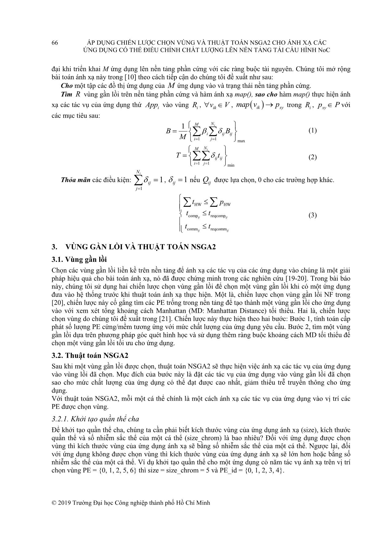 Áp dụng chiến lược chọn vùng và thuật toán NSGA2 cho ánh xạ các ứng dụng có thể điều chỉnh chất lượng lên nền tảng tái cấu hình NoC trang 5