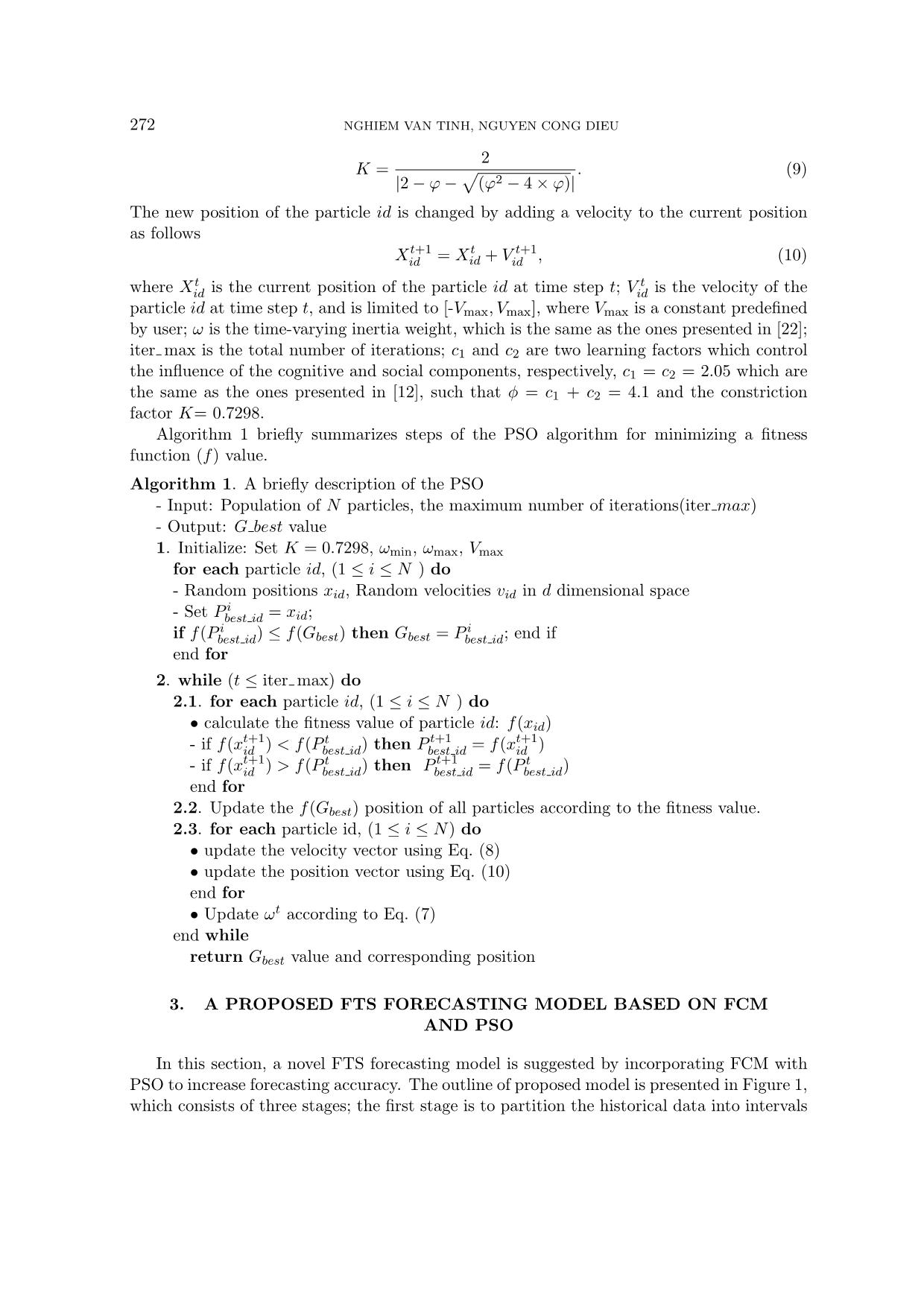 A new hybrid fuzzy time series forecasting model based on combing fuzzy C-Means clustering and particle swam optimization trang 6