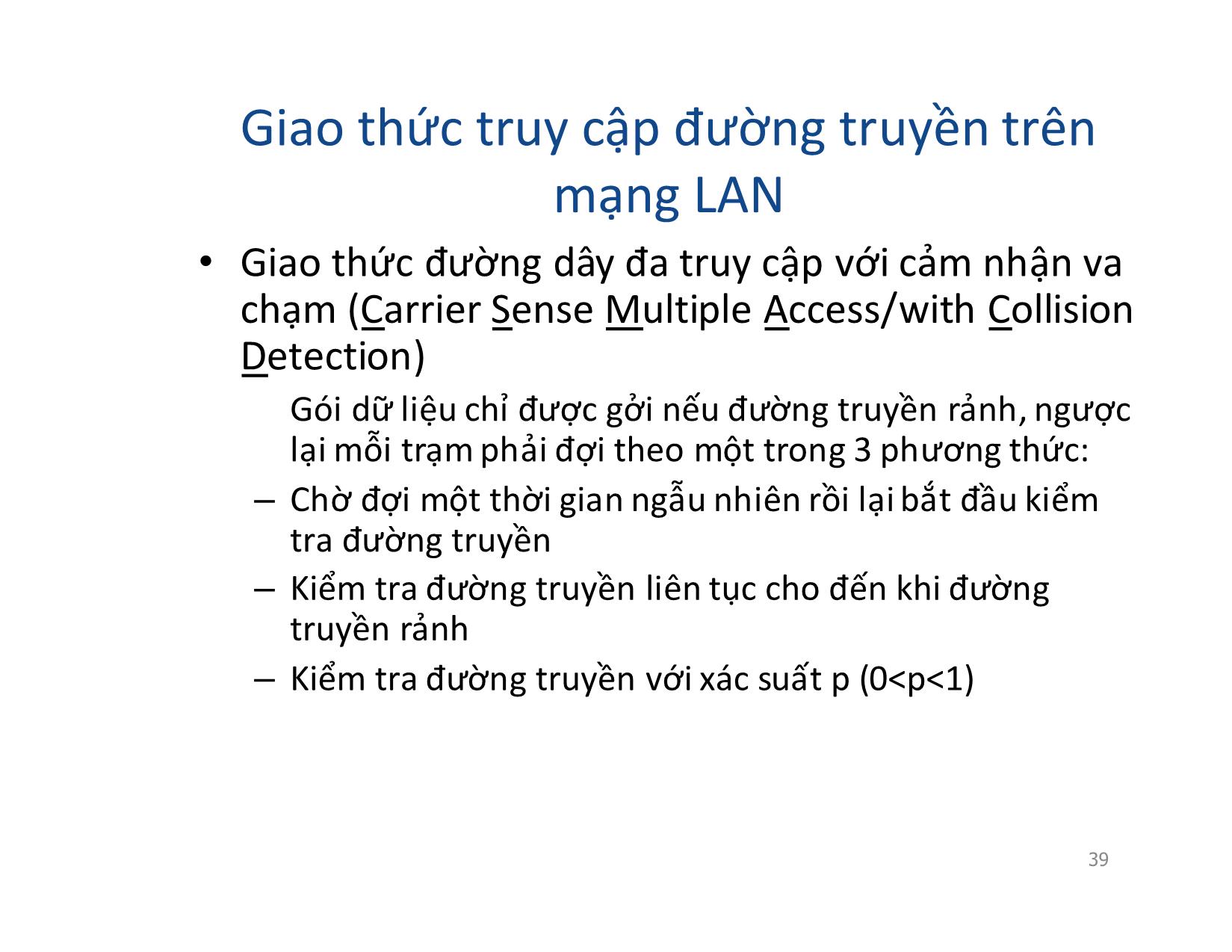 Bài giảng Mạng máy tính - Chương 2: Cấu trúc mạng (Topology) - Vũ Quốc Oai trang 10