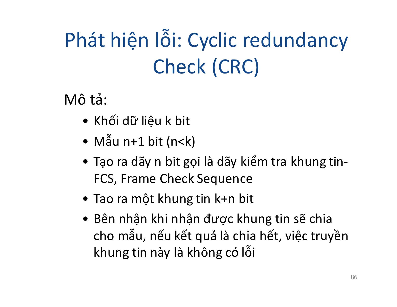 Bài giảng Mạng máy tính - Chương 4: Data Link - Vũ Quốc Oai trang 10