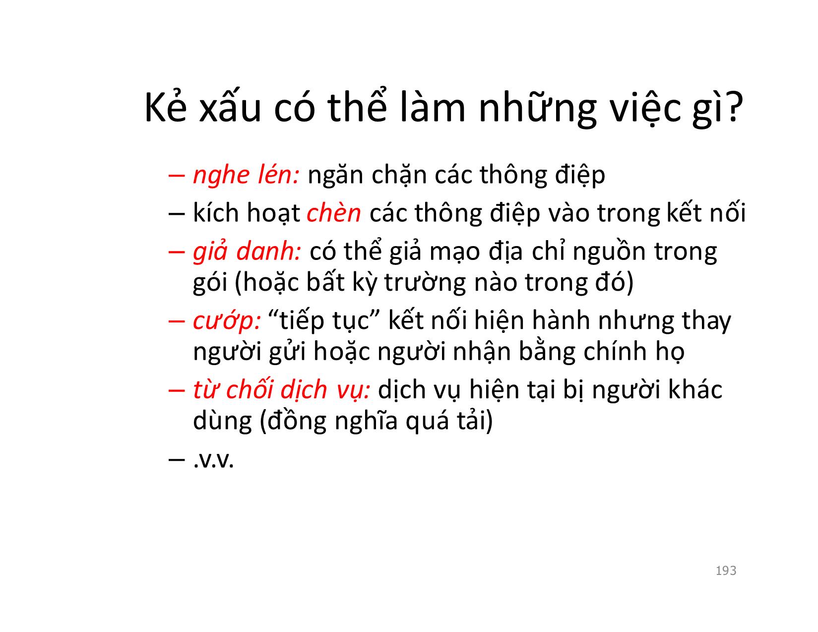 Bài giảng Mạng máy tính - Chương 6: Bảo mật mạng - Vũ Quốc Oai trang 4