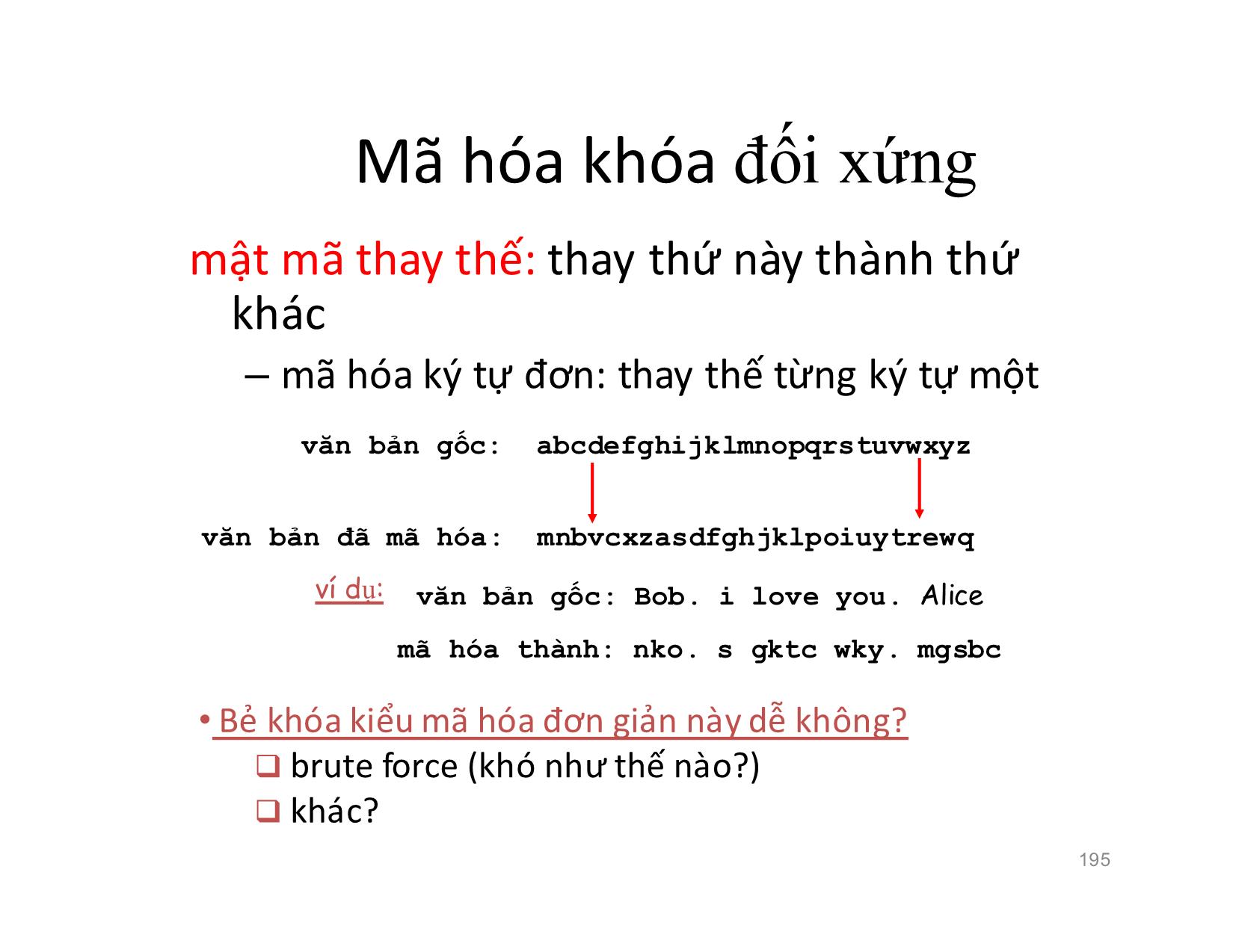 Bài giảng Mạng máy tính - Chương 6: Bảo mật mạng - Vũ Quốc Oai trang 6