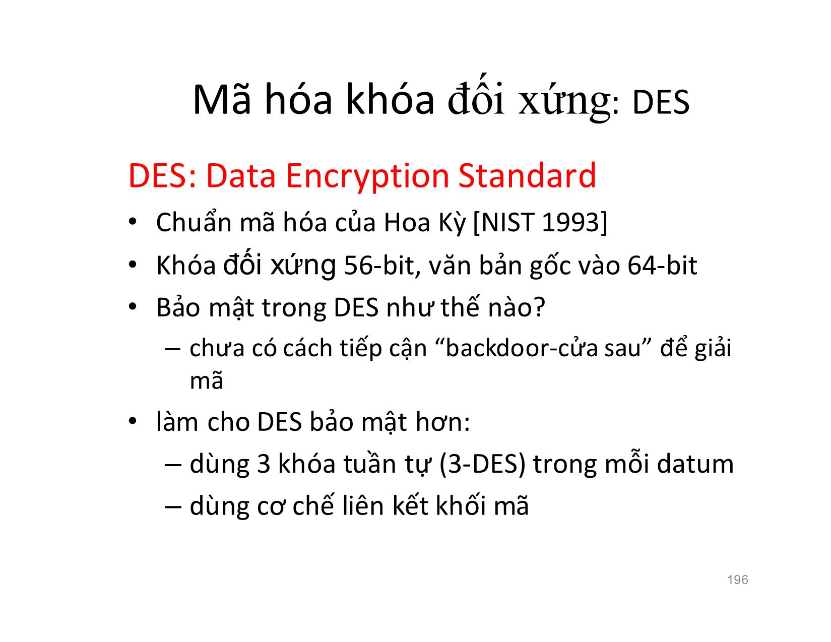 Bài giảng Mạng máy tính - Chương 6: Bảo mật mạng - Vũ Quốc Oai trang 7