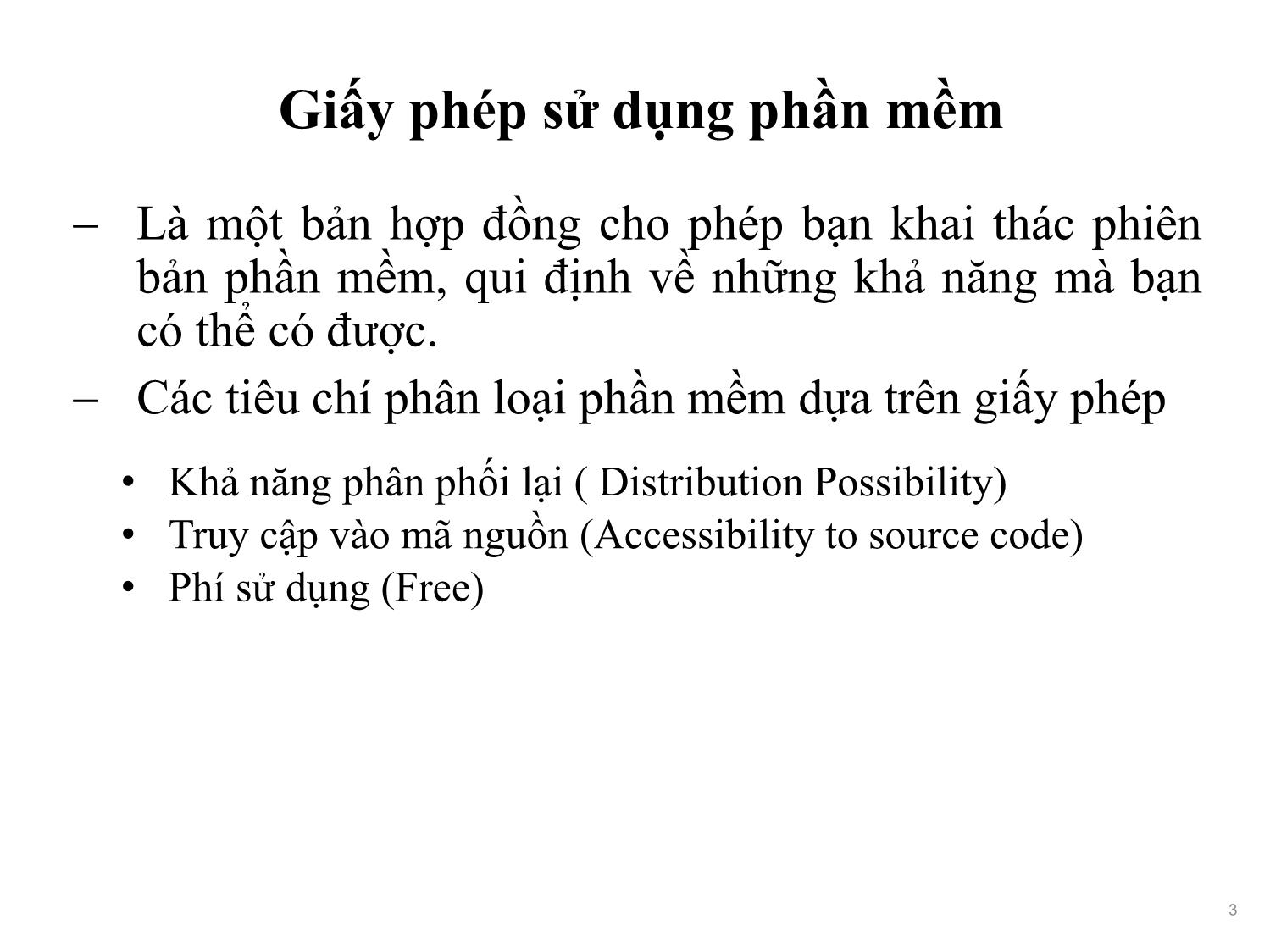 Bài giảng Phát triển phần mềm nguồn mở - Bài 2: Phần mềm nguồn mở - Nguyễn Hữu Thể trang 3