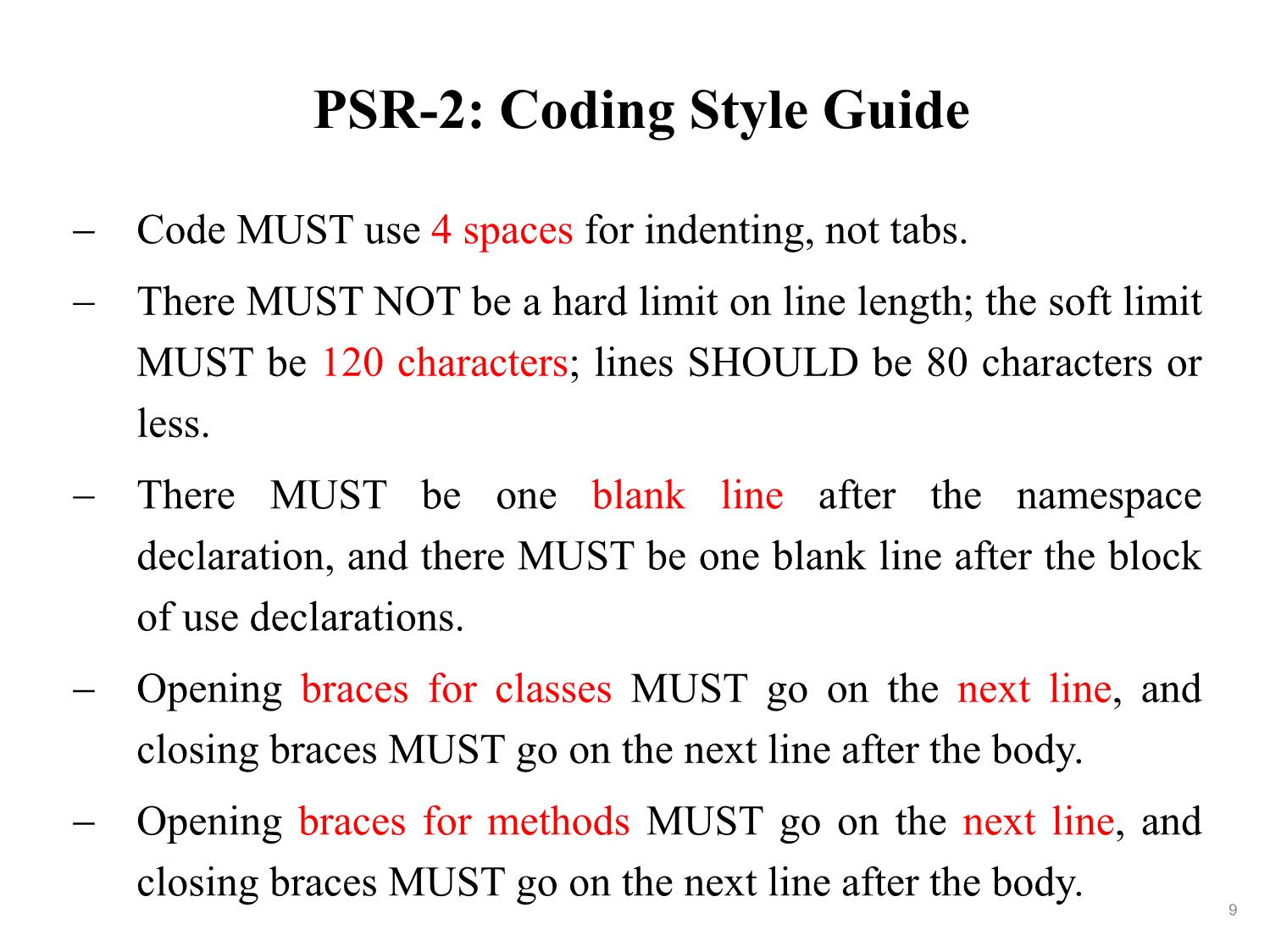 Bài giảng Phát triển phần mềm nguồn mở - Bài 3: PHP Standards Recommendations - Nguyễn Hữu Thể trang 9