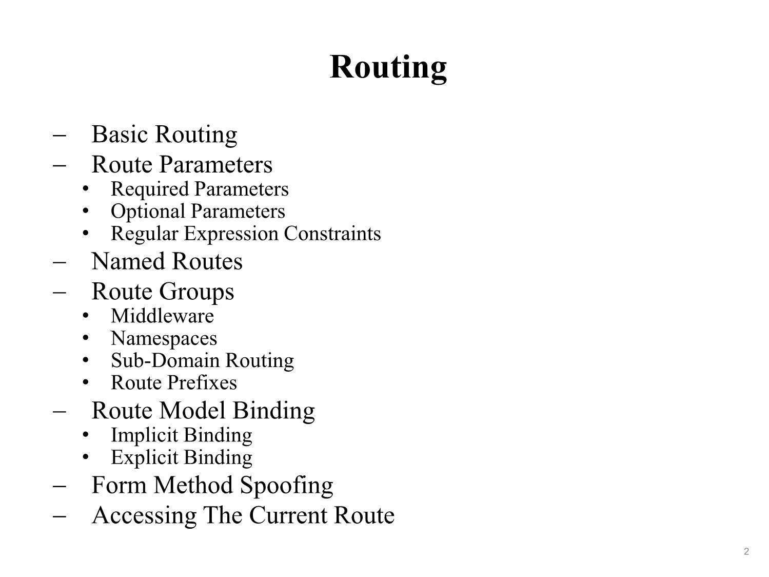 Bài giảng Phát triển phần mềm nguồn mở - Bài 7: Route, Views, Blade Templates - Nguyễn Hữu Thể trang 2