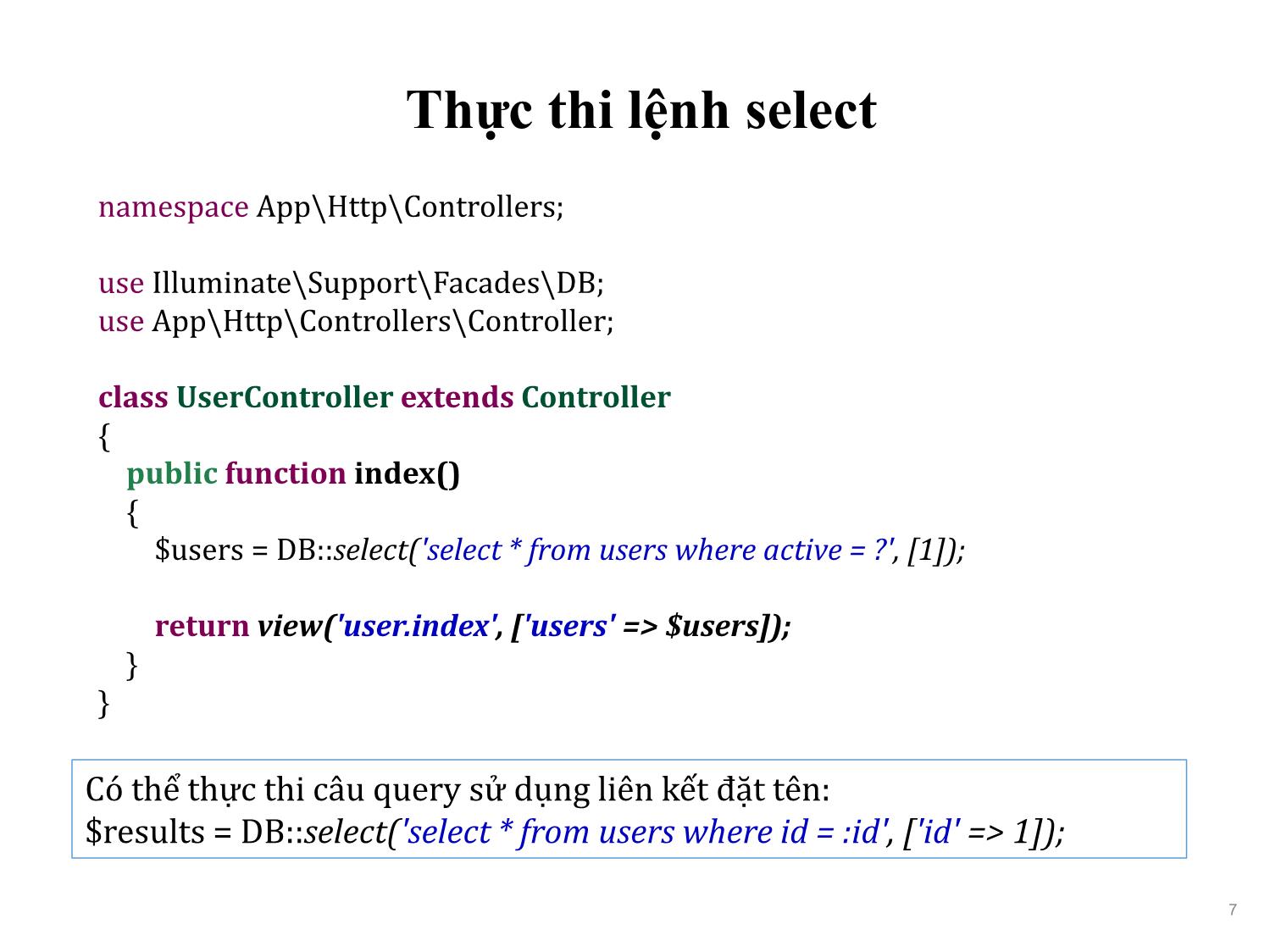 Bài giảng Phát triển phần mềm nguồn mở - Bài 10: Database, Migrations and Seeding - Nguyễn Hữu Thể trang 7