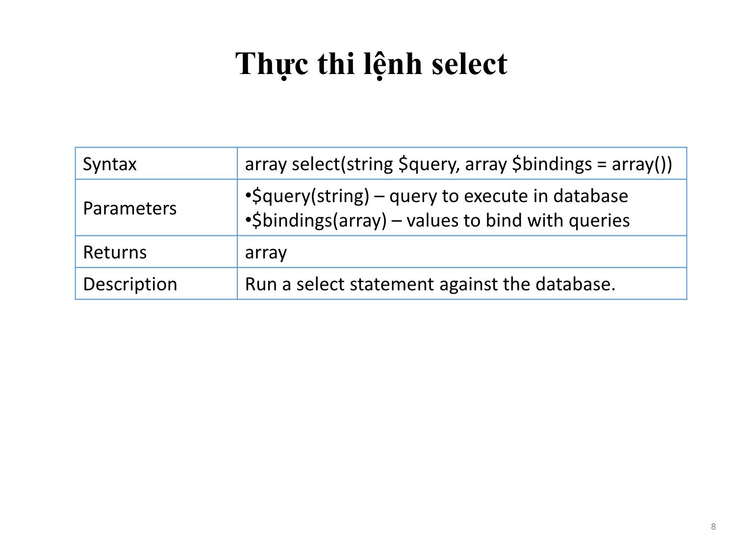 Bài giảng Phát triển phần mềm nguồn mở - Bài 10: Database, Migrations and Seeding - Nguyễn Hữu Thể trang 8