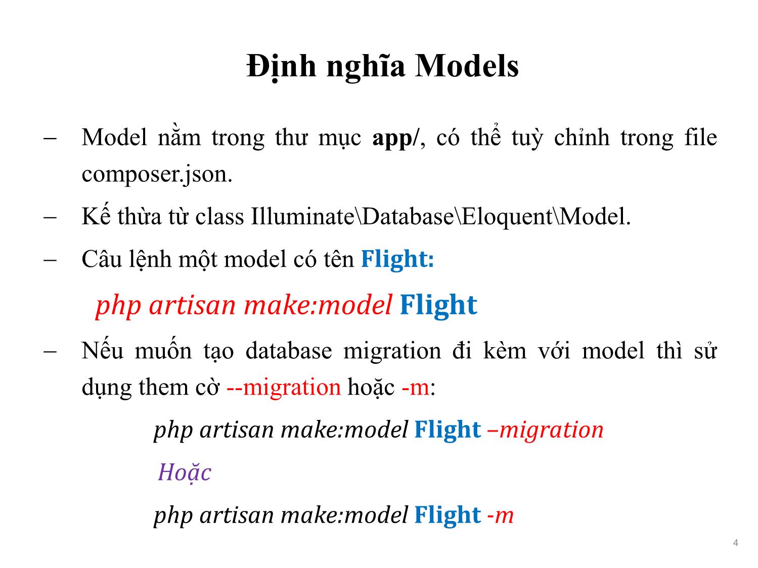 Bài giảng Phát triển phần mềm nguồn mở - Bài 12: Eloquent ORM - Nguyễn Hữu Thể trang 4