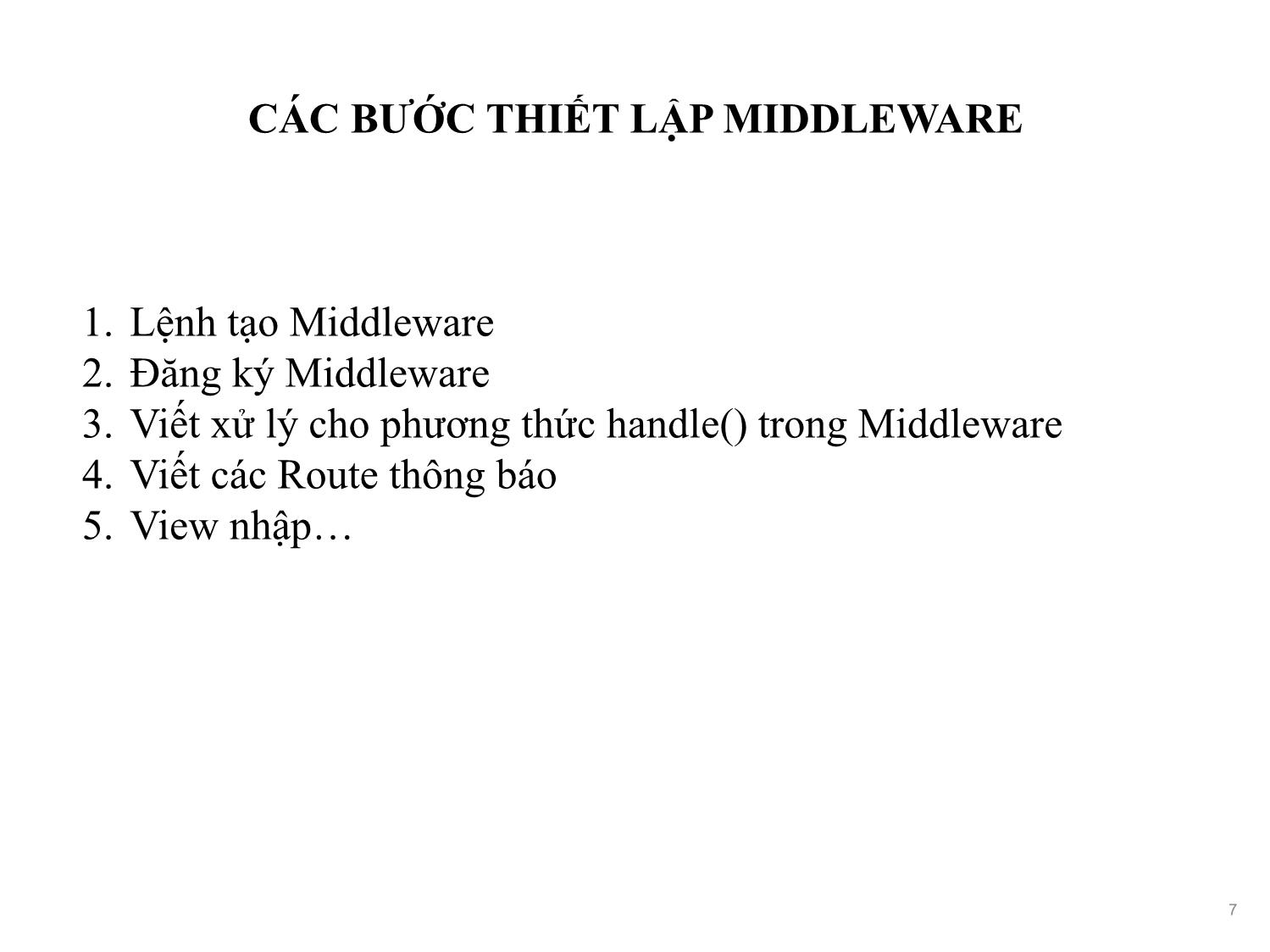 Bài giảng Phát triển phần mềm nguồn mở - Bài 14: Middleware - Nguyễn Hữu Thể trang 7