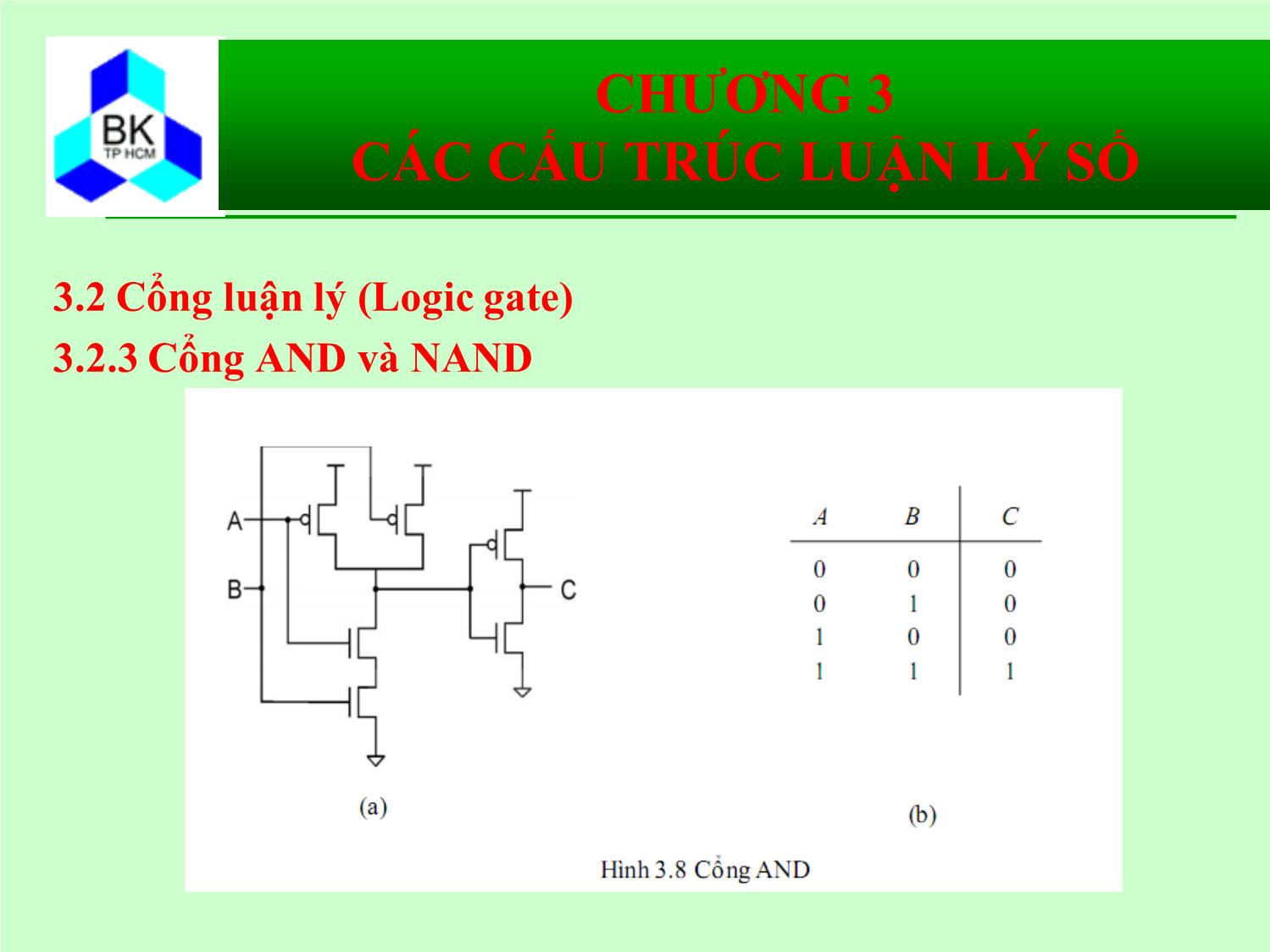 Bài giảng Hệ thống máy tính và ngôn ngữ C - Chương 3: Các cấu trúc luận lý số trang 10