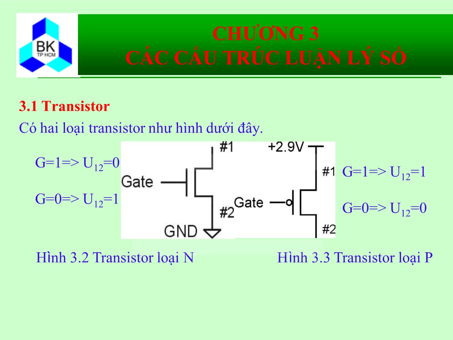 Bài giảng Hệ thống máy tính và ngôn ngữ C - Chương 3: Các cấu trúc luận lý số trang 4