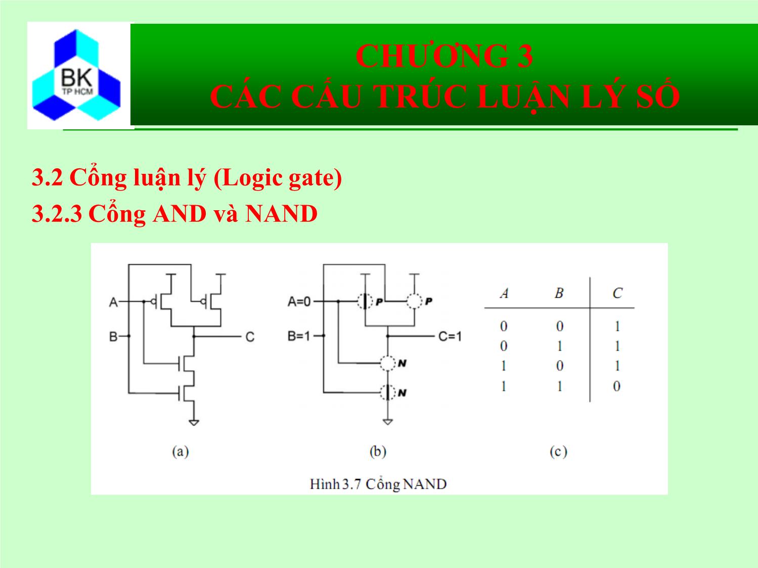 Bài giảng Hệ thống máy tính và ngôn ngữ C - Chương 3: Các cấu trúc luận lý số trang 9