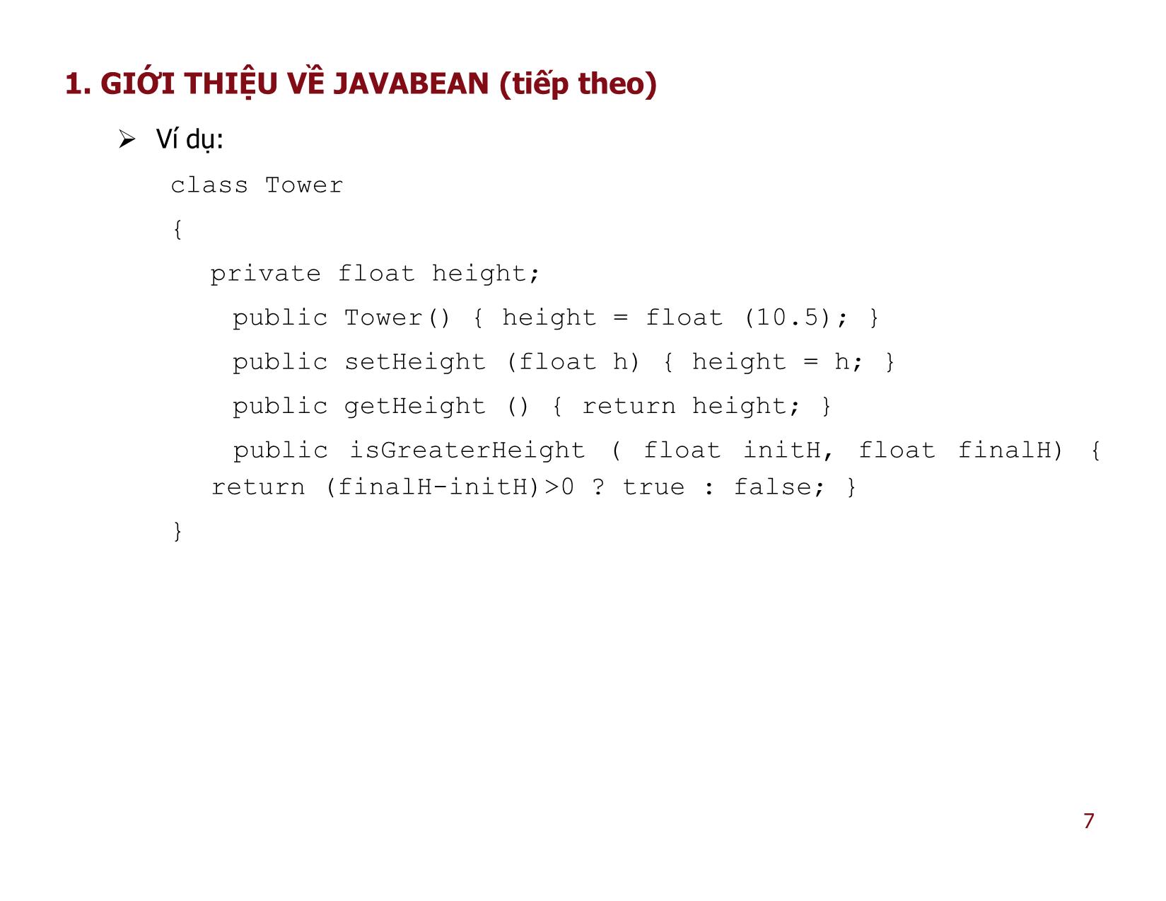 Giáo trình Sử dụng Javabean và Java Mail trong JSP trang 7