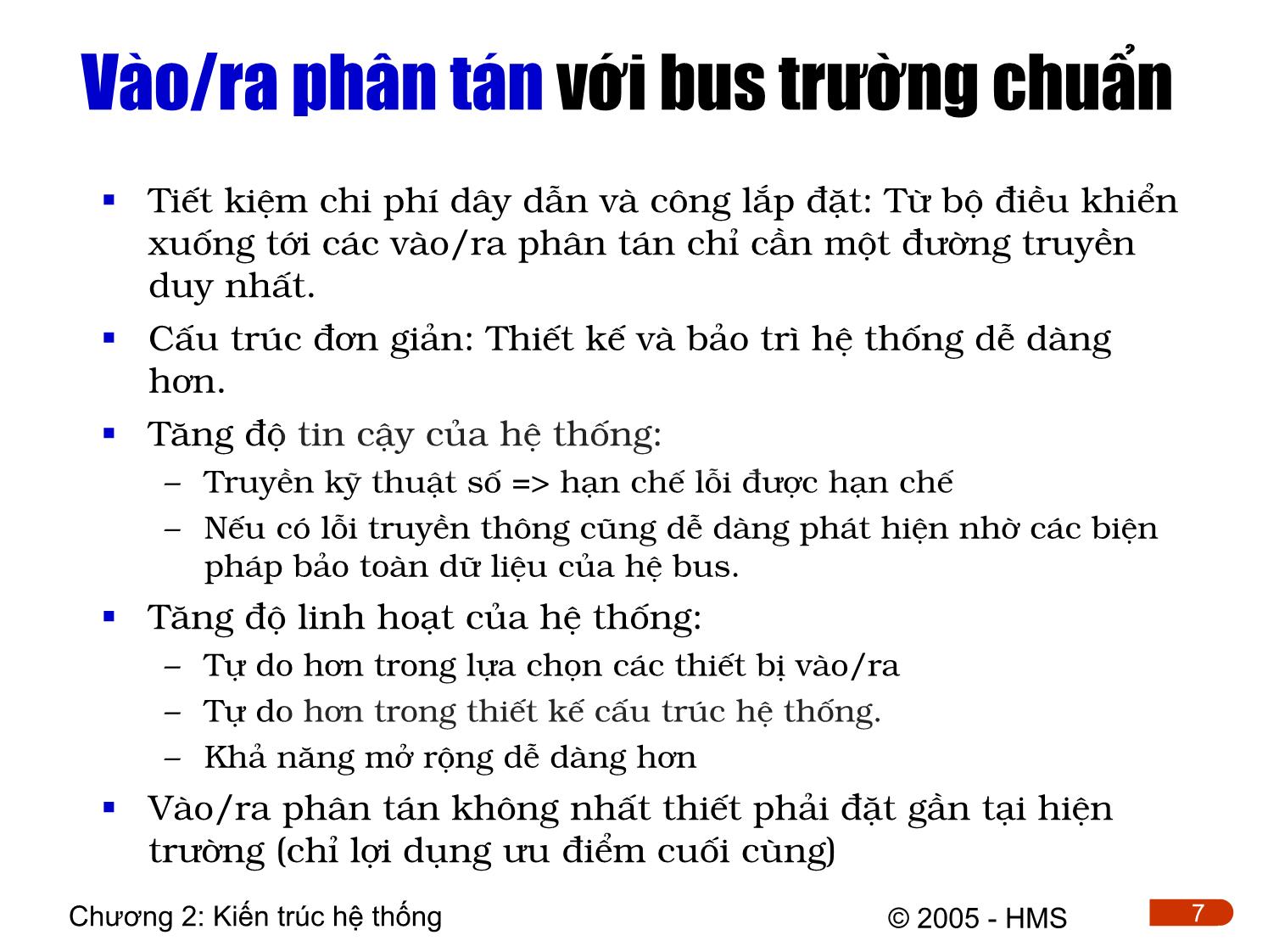 Bài giảng Hệ thống thông tin công nghiệp - Chương 2: Kiến trúc các hệ thống thông tin công nghiệp trang 7