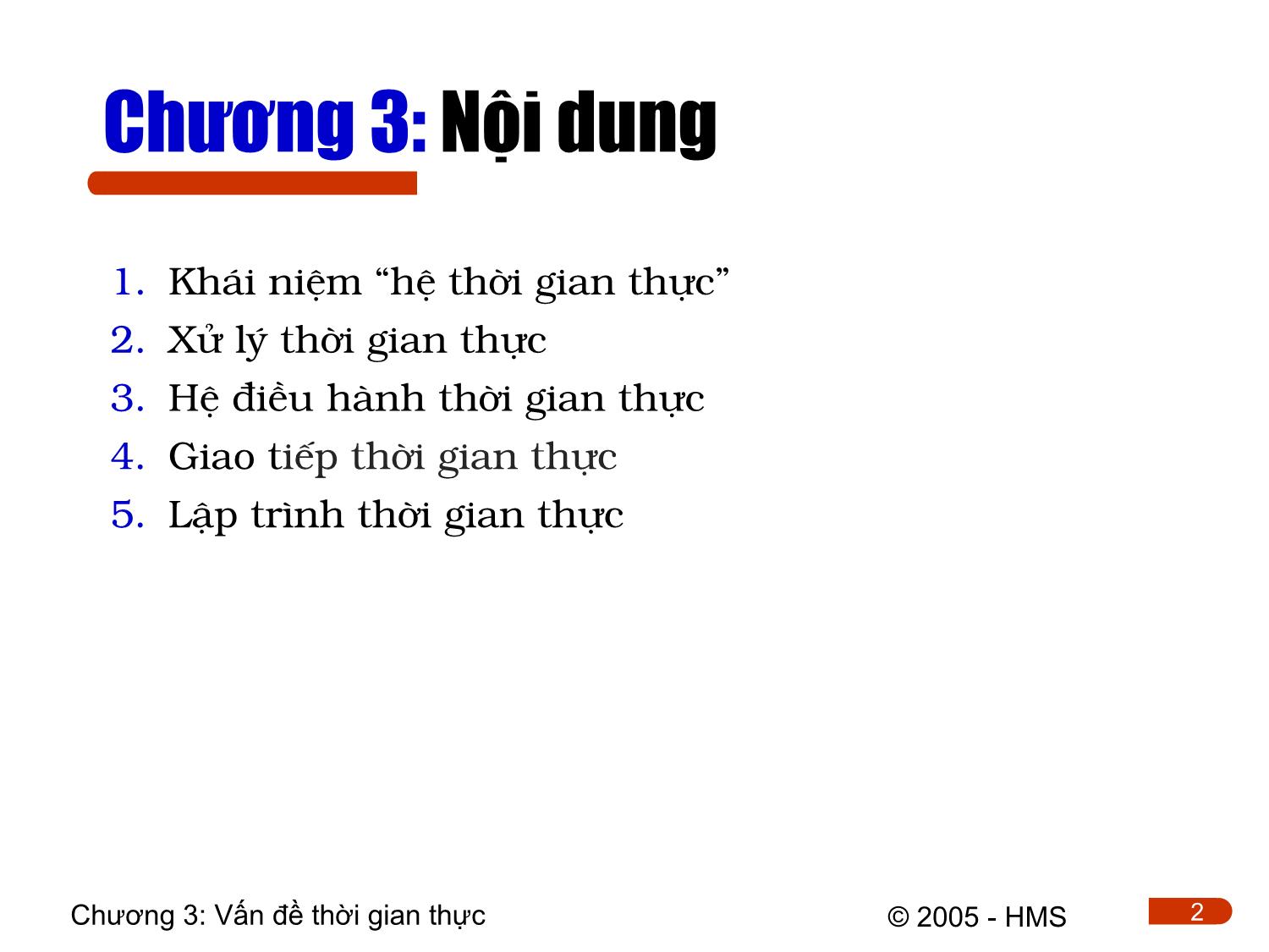 Bài giảng Hệ thống thông tin công nghiệp - Chương 3: Vấn đề thời gian thực trang 2