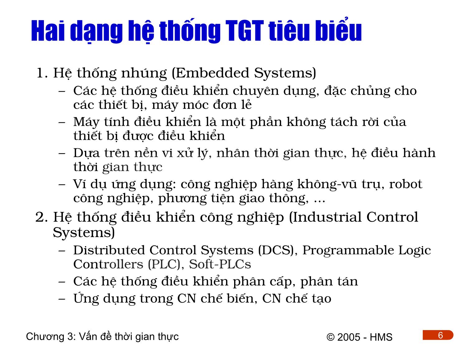 Bài giảng Hệ thống thông tin công nghiệp - Chương 3: Vấn đề thời gian thực trang 6