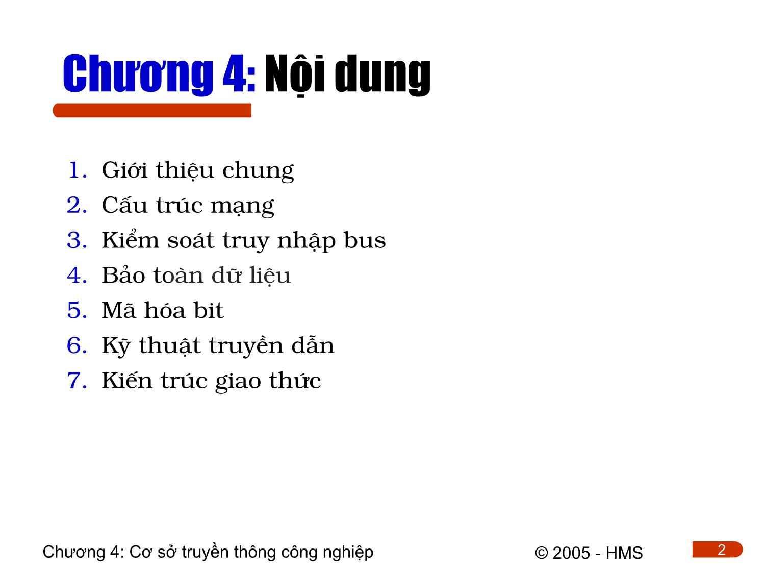 Bài giảng Hệ thống thông tin công nghiệp - Chương 4: Cơ sở truyền thông công nghiệp (Phần 1) trang 2