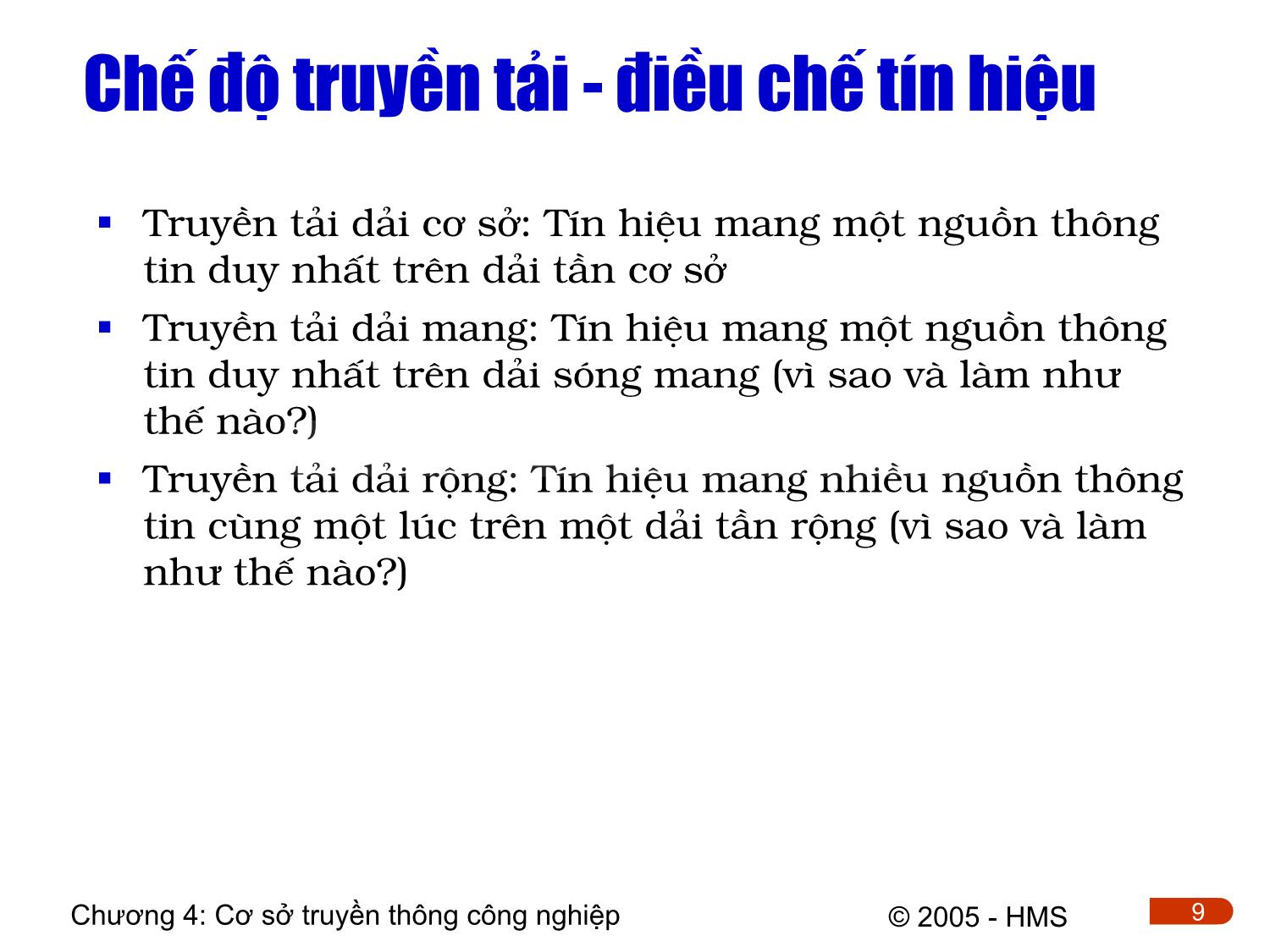 Bài giảng Hệ thống thông tin công nghiệp - Chương 4: Cơ sở truyền thông công nghiệp (Phần 1) trang 9